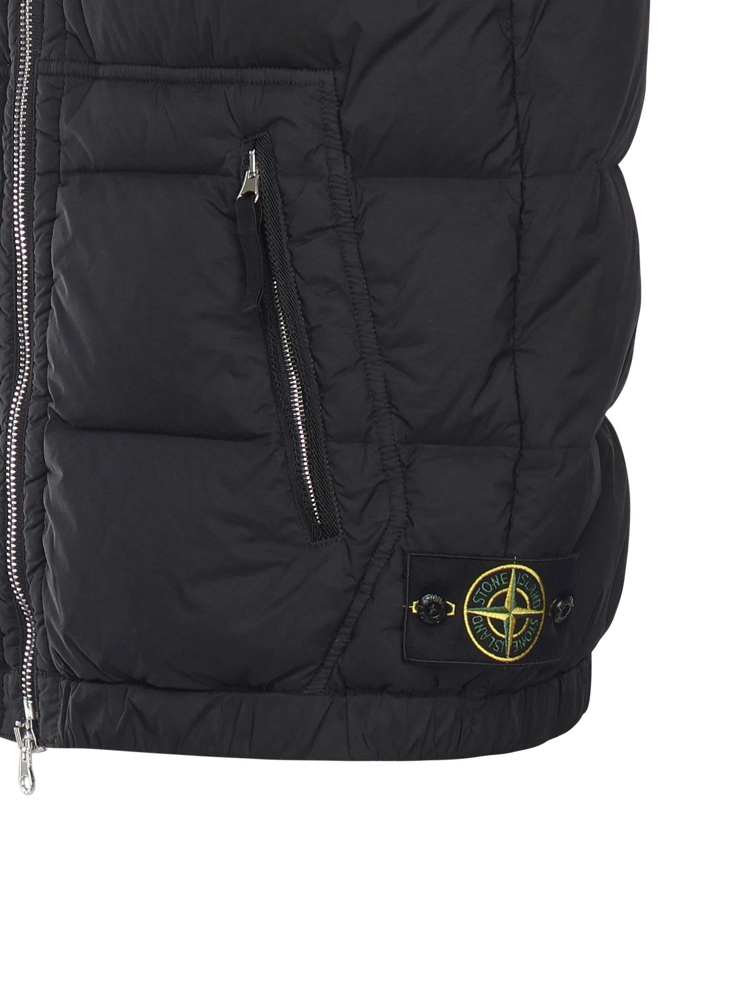Gilet In Nylon Con Logo Stone island – Гарантія оригінальності – вид ззаду