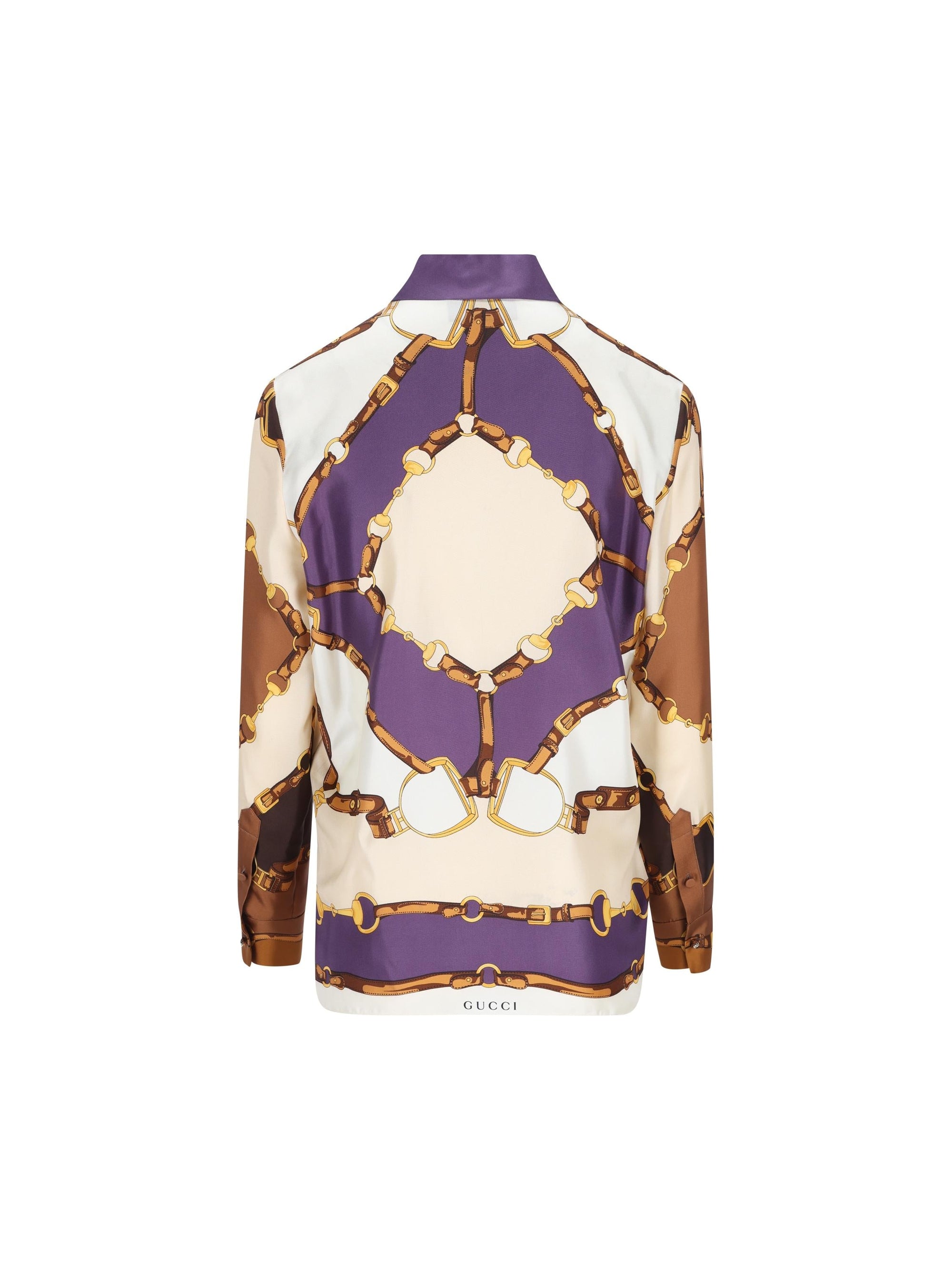 Silk Twill Shirt Gucci – Гарантія оригінальності – вид ззаду