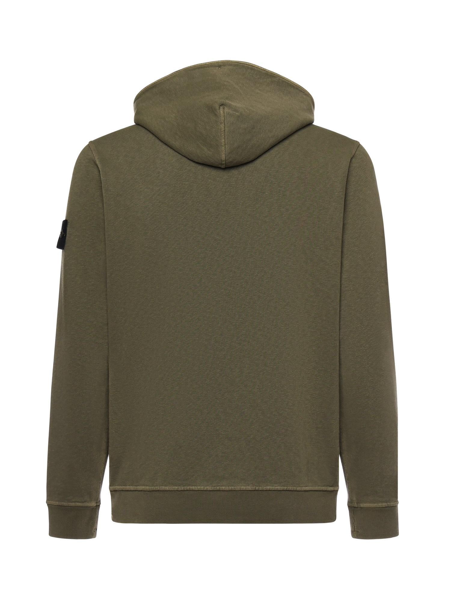 Оригінальна Felpa Con Cappuccio In Cotone Malfilé Stone island – детальний вид