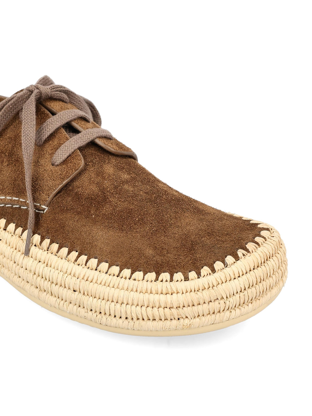 Оригінальна Rio Lace Up Shoes In Suede And Raffia Loewe – збільшений вид