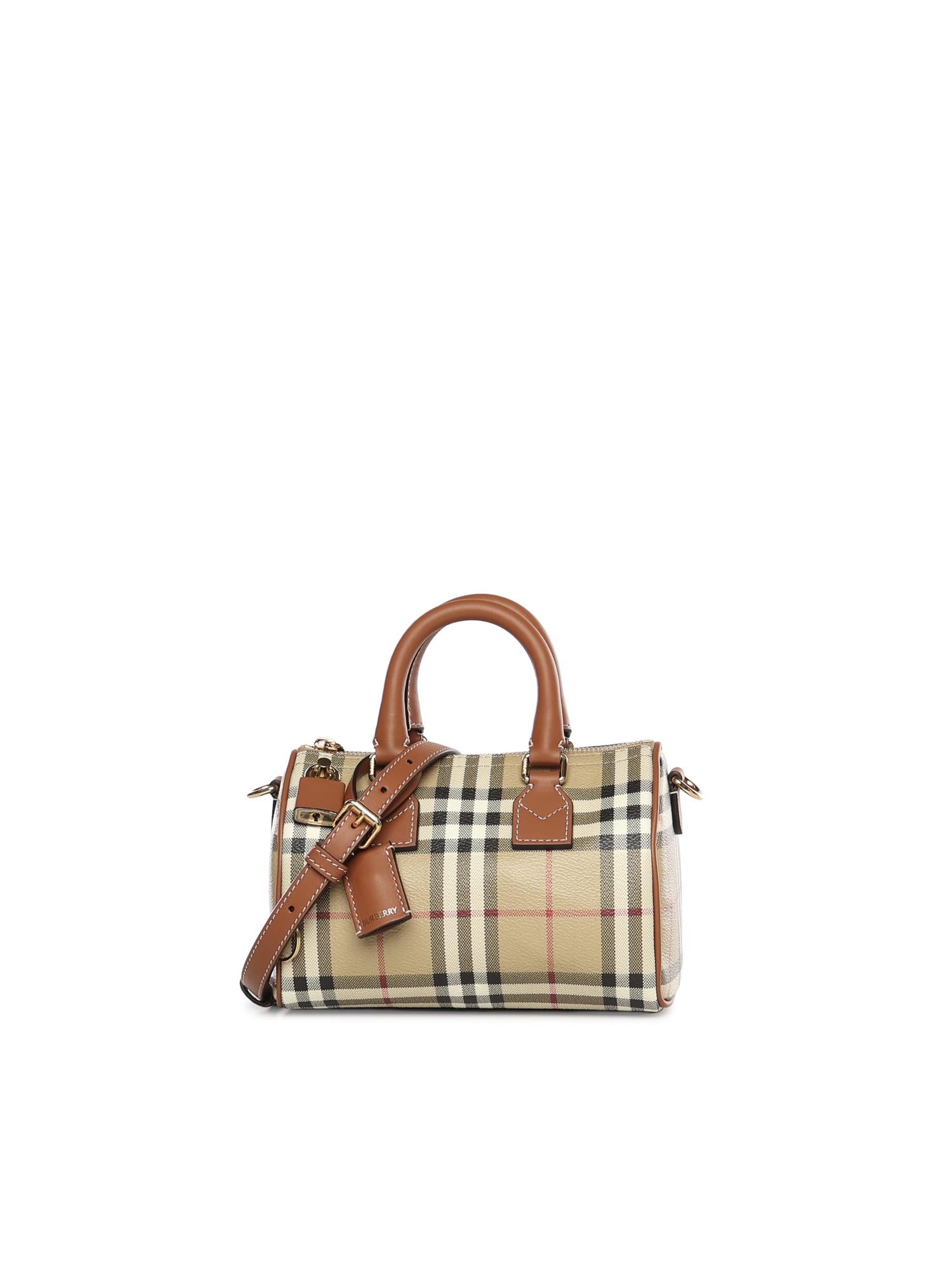 Оригінальна Borsa Bowling Mini Check Burberry – боковий вид