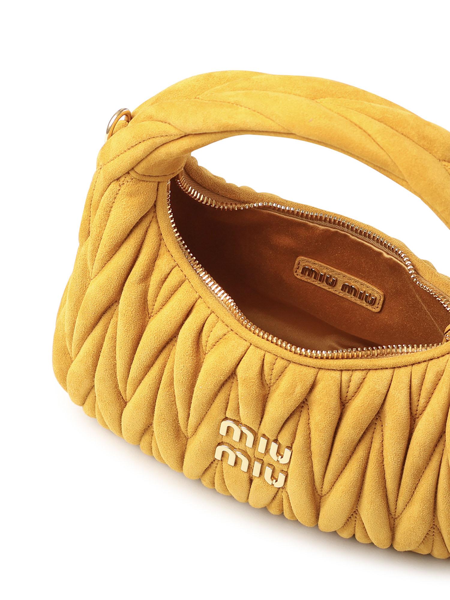 Borsa Wander In Pelle Scamosciata Matelassé Miu miu – Гарантія оригінальності – збільшений вид