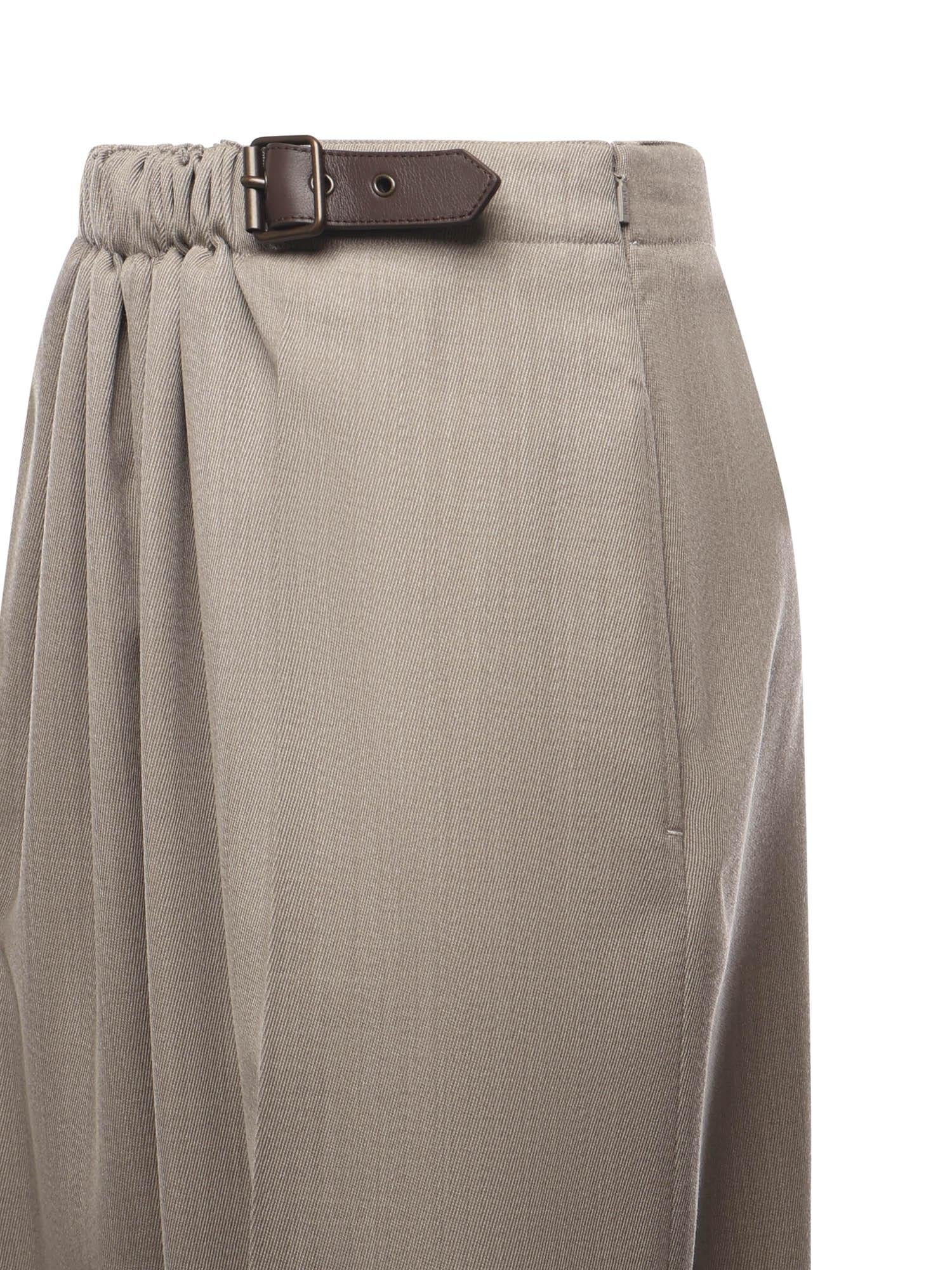 Оригінальна Pantaloni Con Cintura In Lana Loewe – вид ззаду