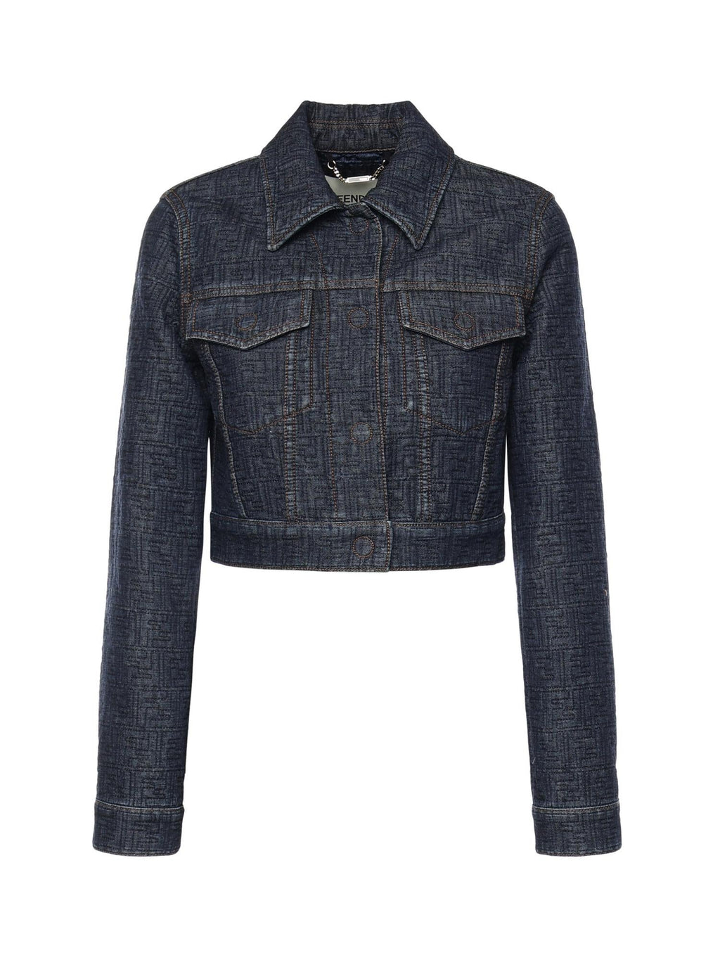 Giacca In Denim Ff Jacquard Fendi оригінал – Купити в Україні – боковий вид