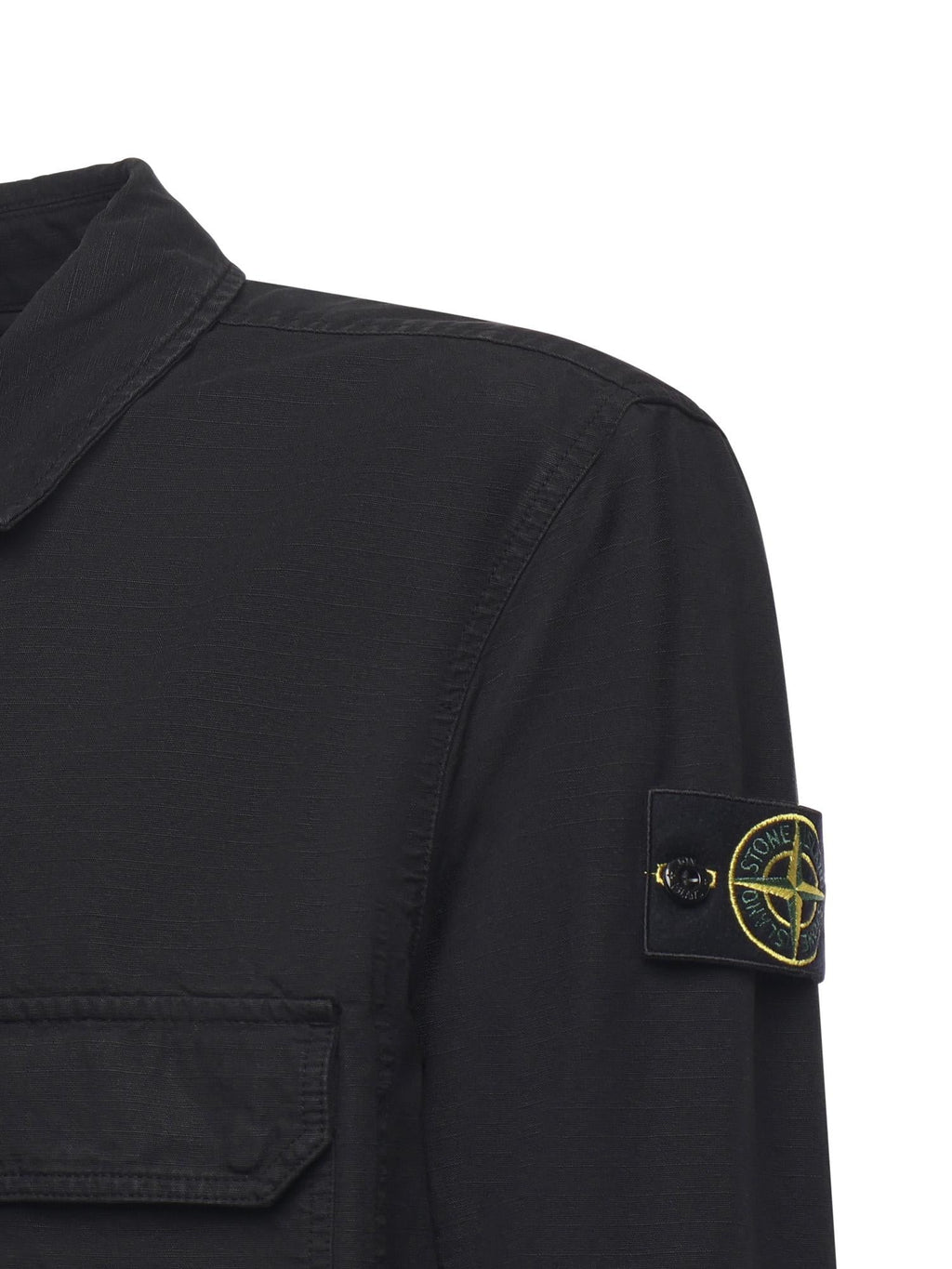 Оригінальна Overshirt In Cotone Con Logo Stone island – вид ззаду