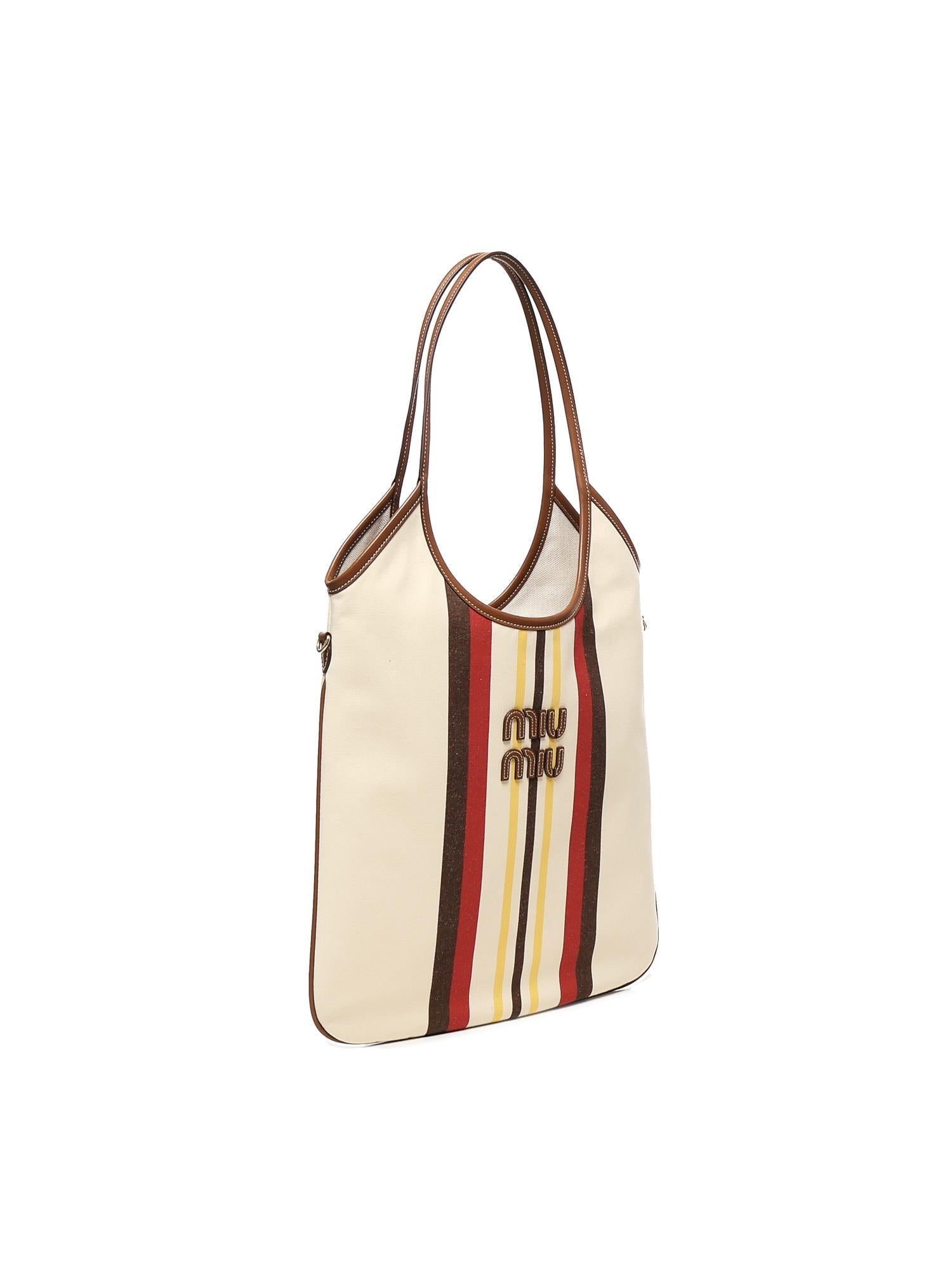 Borsa Ivy In Canvas E Pelle Miu miu – Гарантія оригінальності – вид ззаду