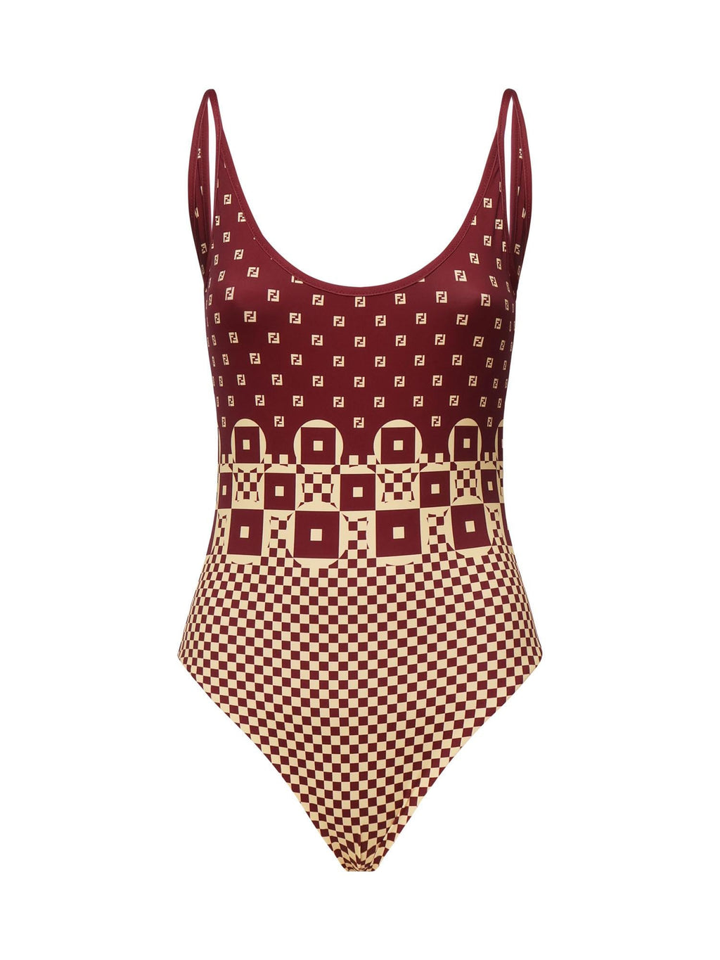 Оригінальна Costume Intero Con Stampa Micro Patchwork Fendi – боковий вид