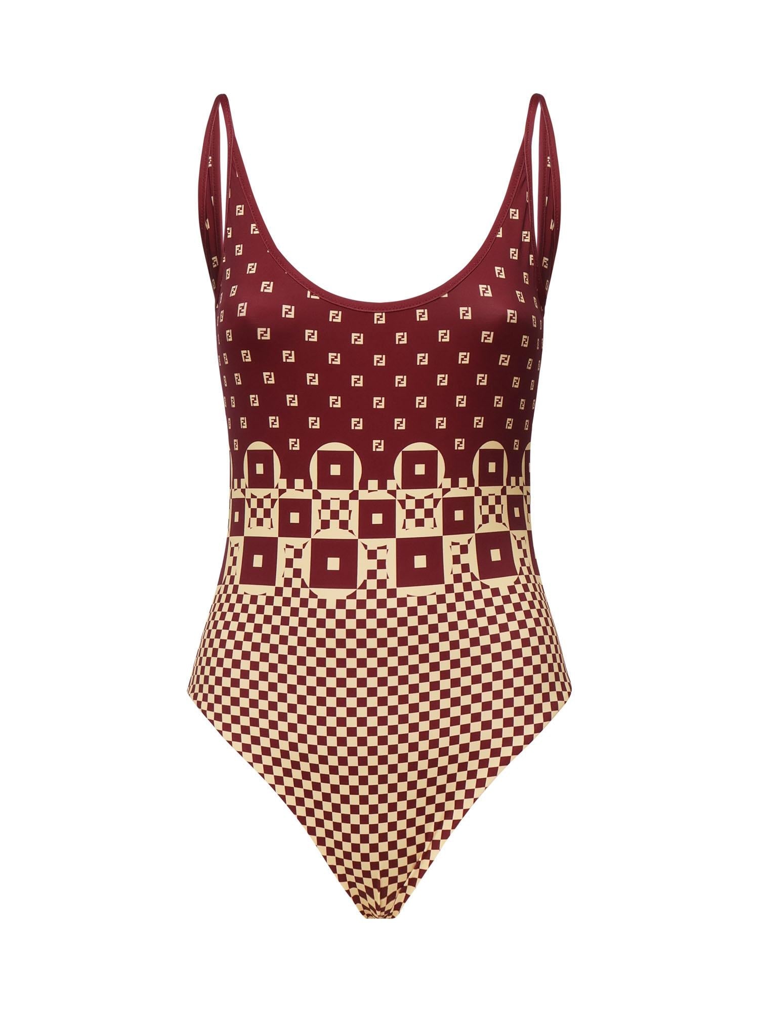 Оригінальна Costume Intero Con Stampa Micro Patchwork Fendi – боковий вид