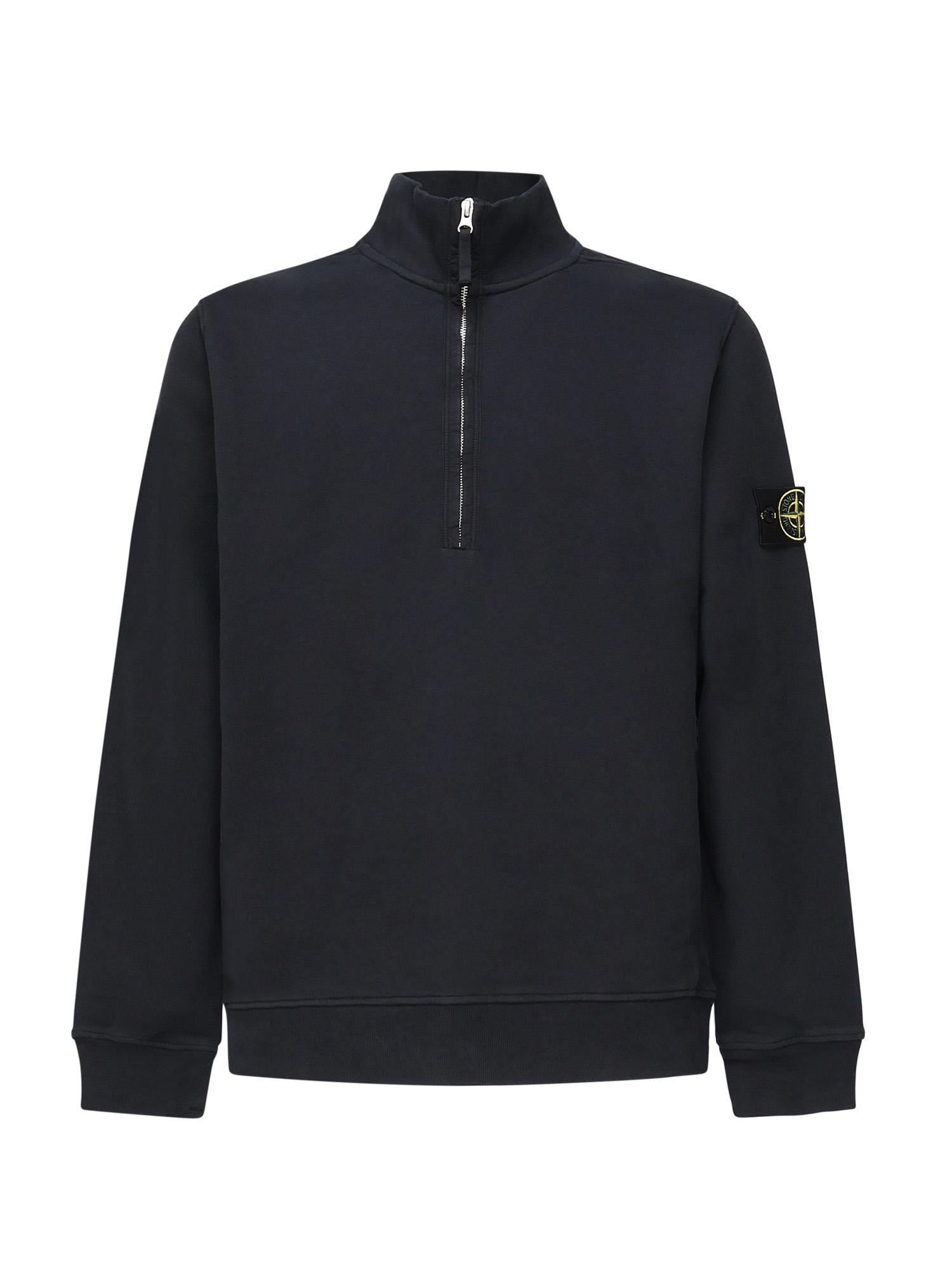 Felpa Con Zip E Intarsi A Costine Stone island – Гарантія оригінальності – боковий вид