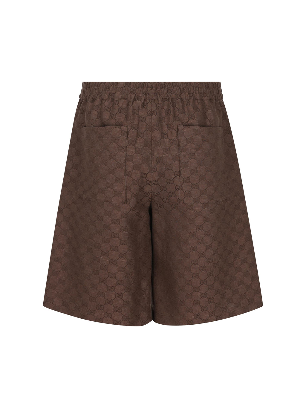Shorts Gg In Misto Lino Gucci – Гарантія оригінальності – вид ззаду