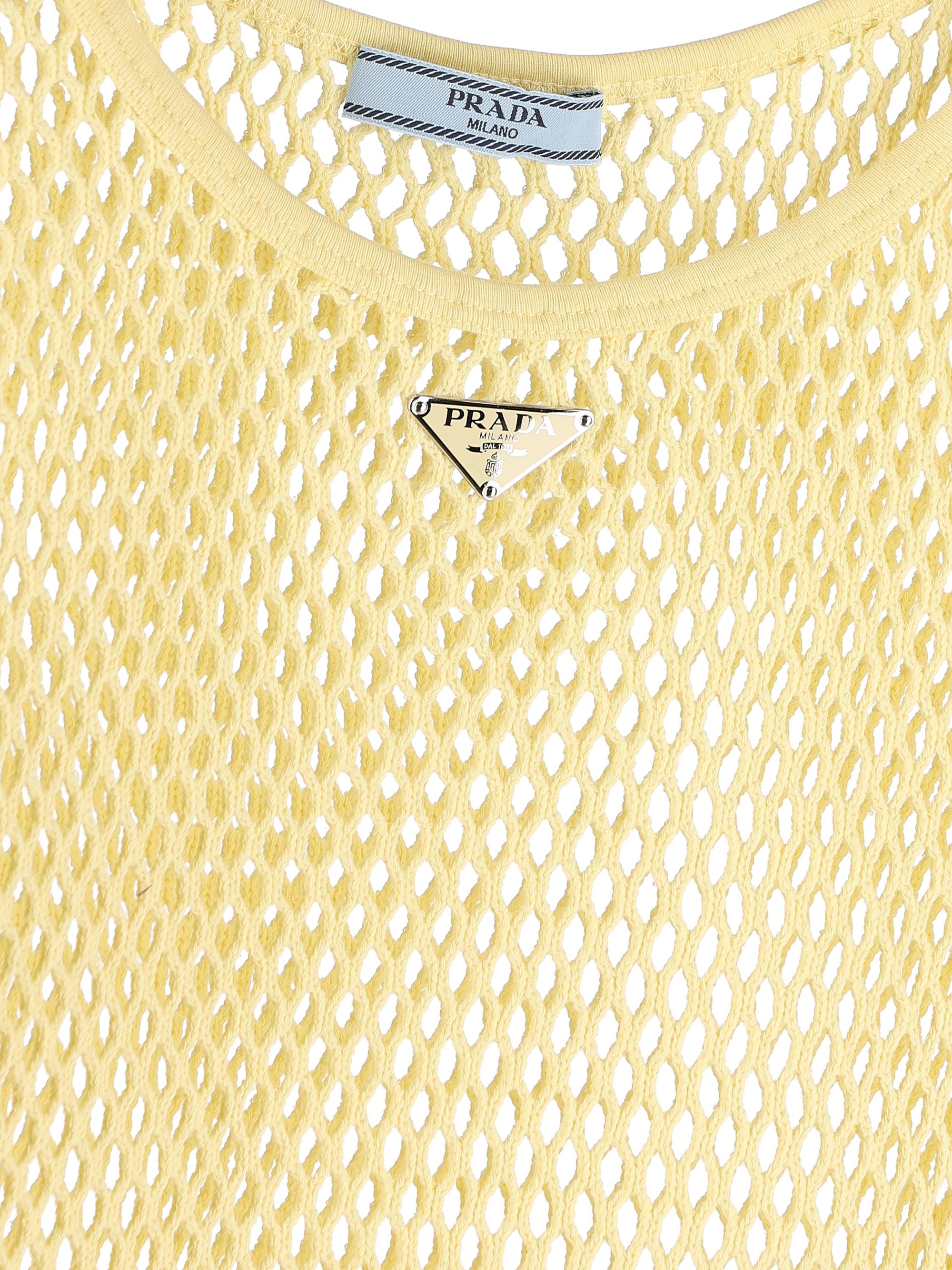 Cotton Mesh Sleeveless Top Prada оригінал – Купити в Україні – детальний вид