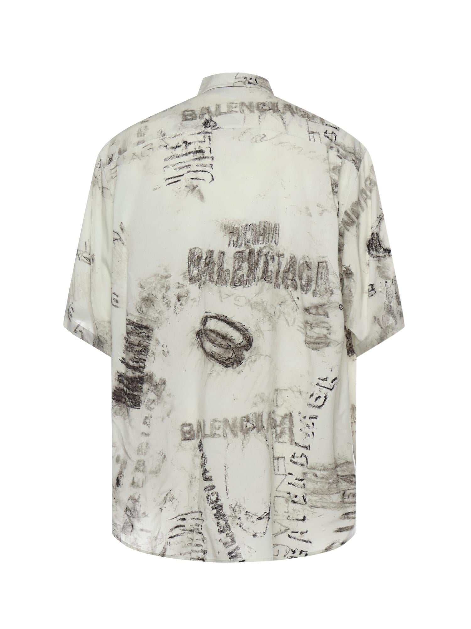 Camicia Con Stampa In Popeline DI Viscosa Balenciaga оригінал – Купити в Україні – детальний вид