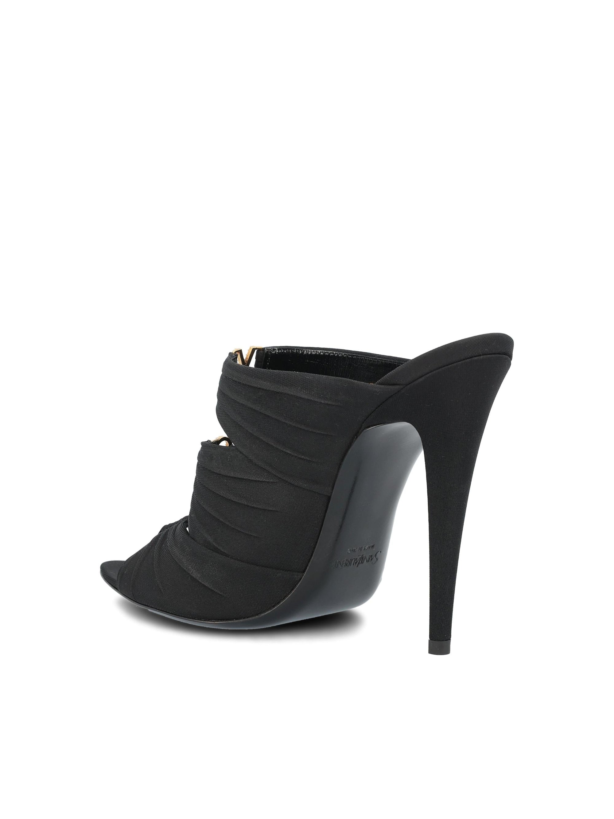 Оригінальна Emilie Satin Crepe Mule Saint laurent – детальний вид