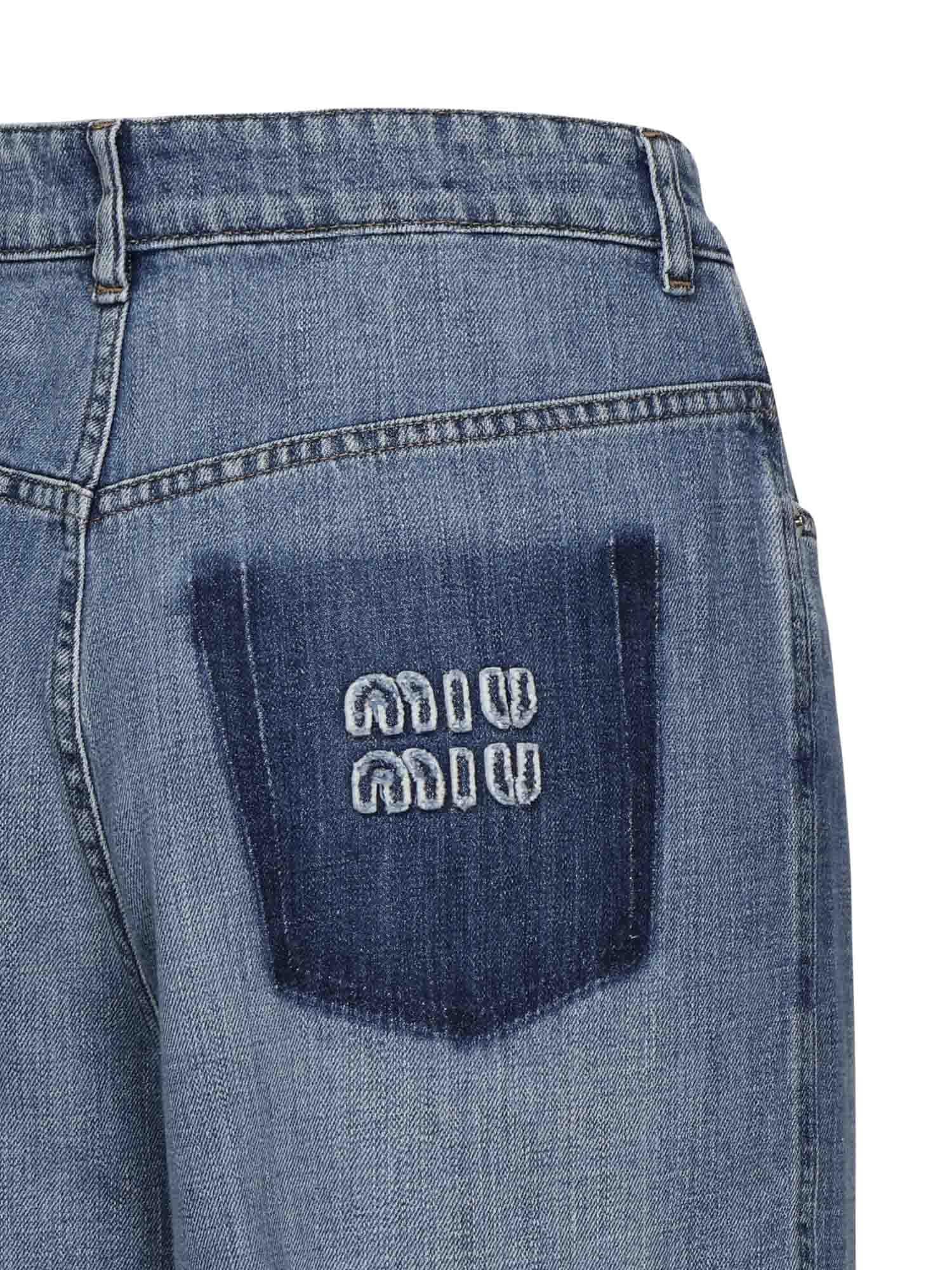 Оригінальна Jeans In Denim Con Logo Miu miu – детальний вид