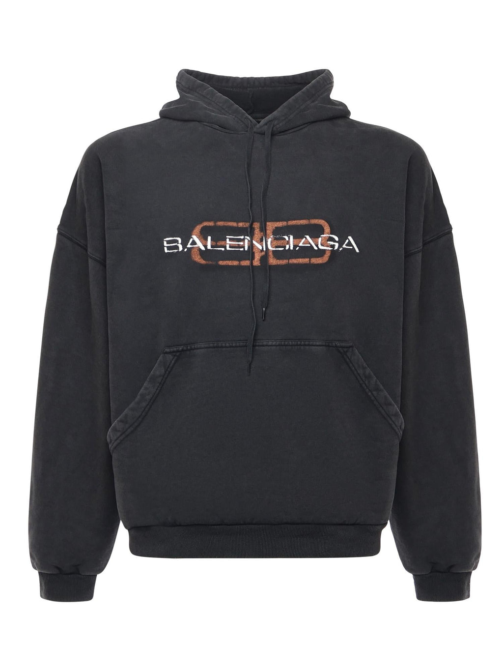 Оригінальна Hoodie Bb Icon Stencil In Pile Dry Balenciaga – боковий вид