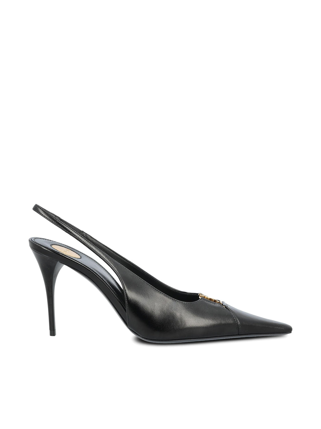 Babylone Breteuil Leather Pumps Saint laurent – Гарантія оригінальності – боковий вид