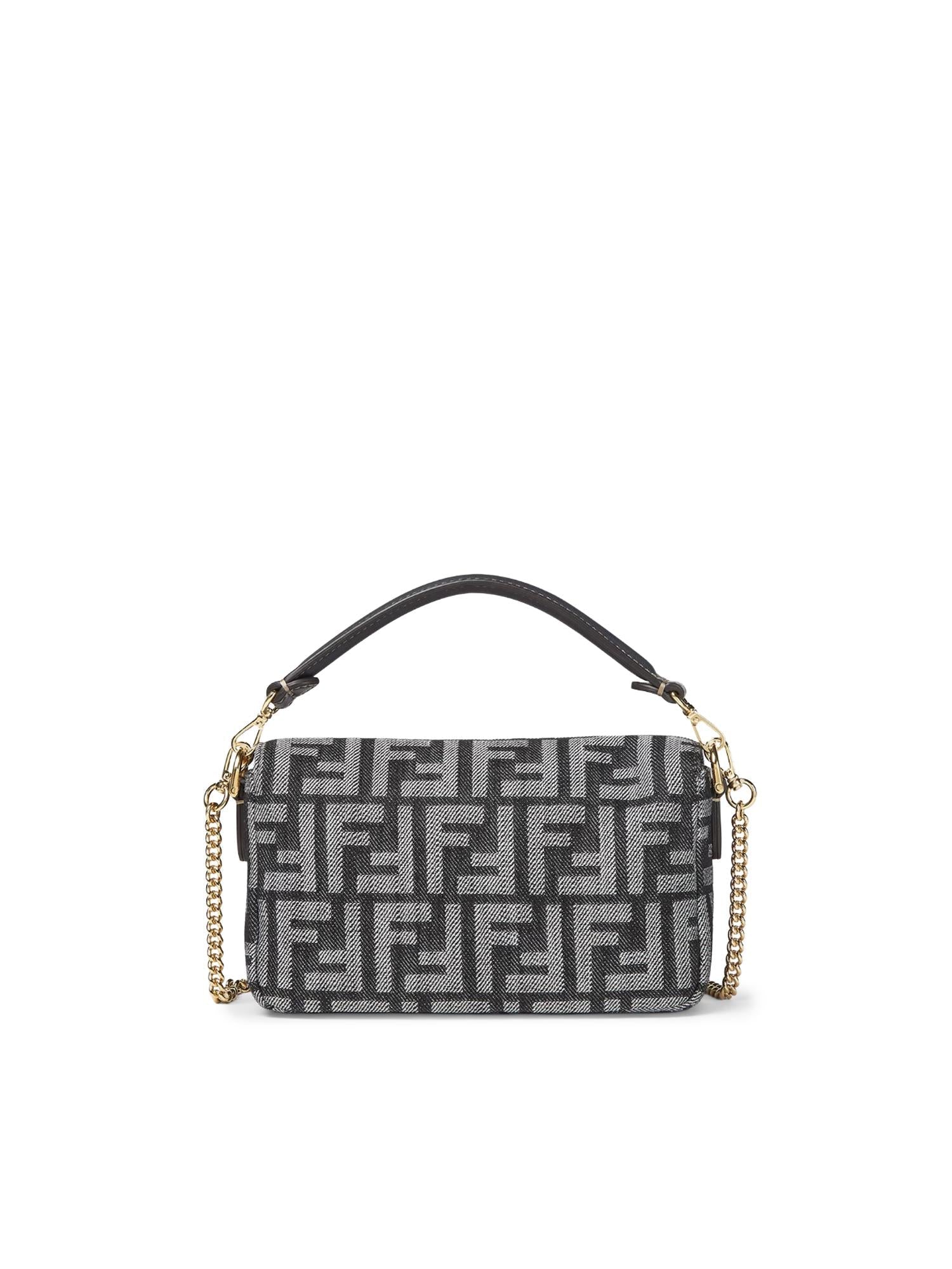 Borsa Baguette® Mini In Jacquard Ff Effetto Denim Fendi оригінал – Купити в Україні – детальний вид
