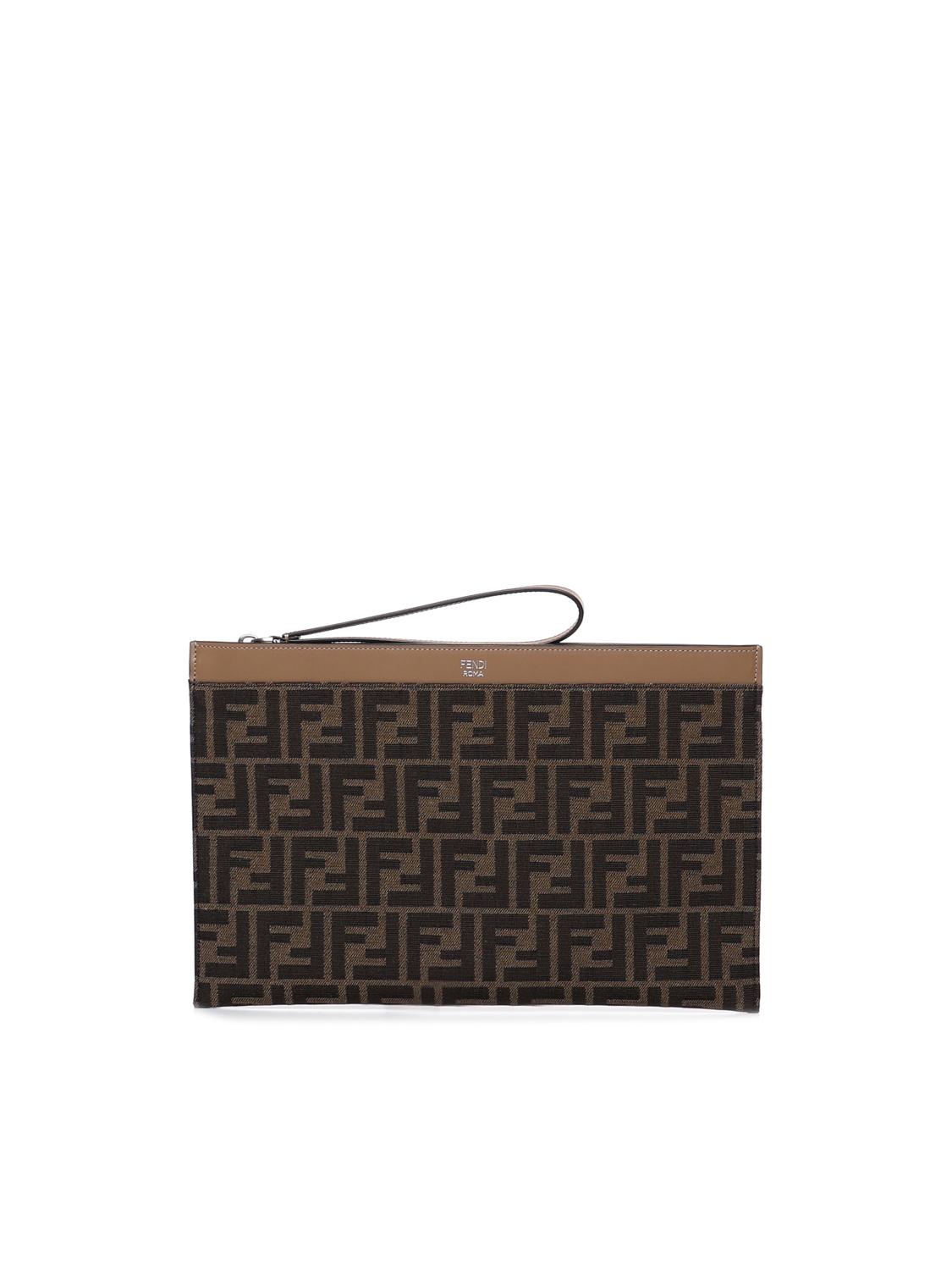 Оригінальна Pouch Piatta Medium Ff Jacquard Fendi – боковий вид