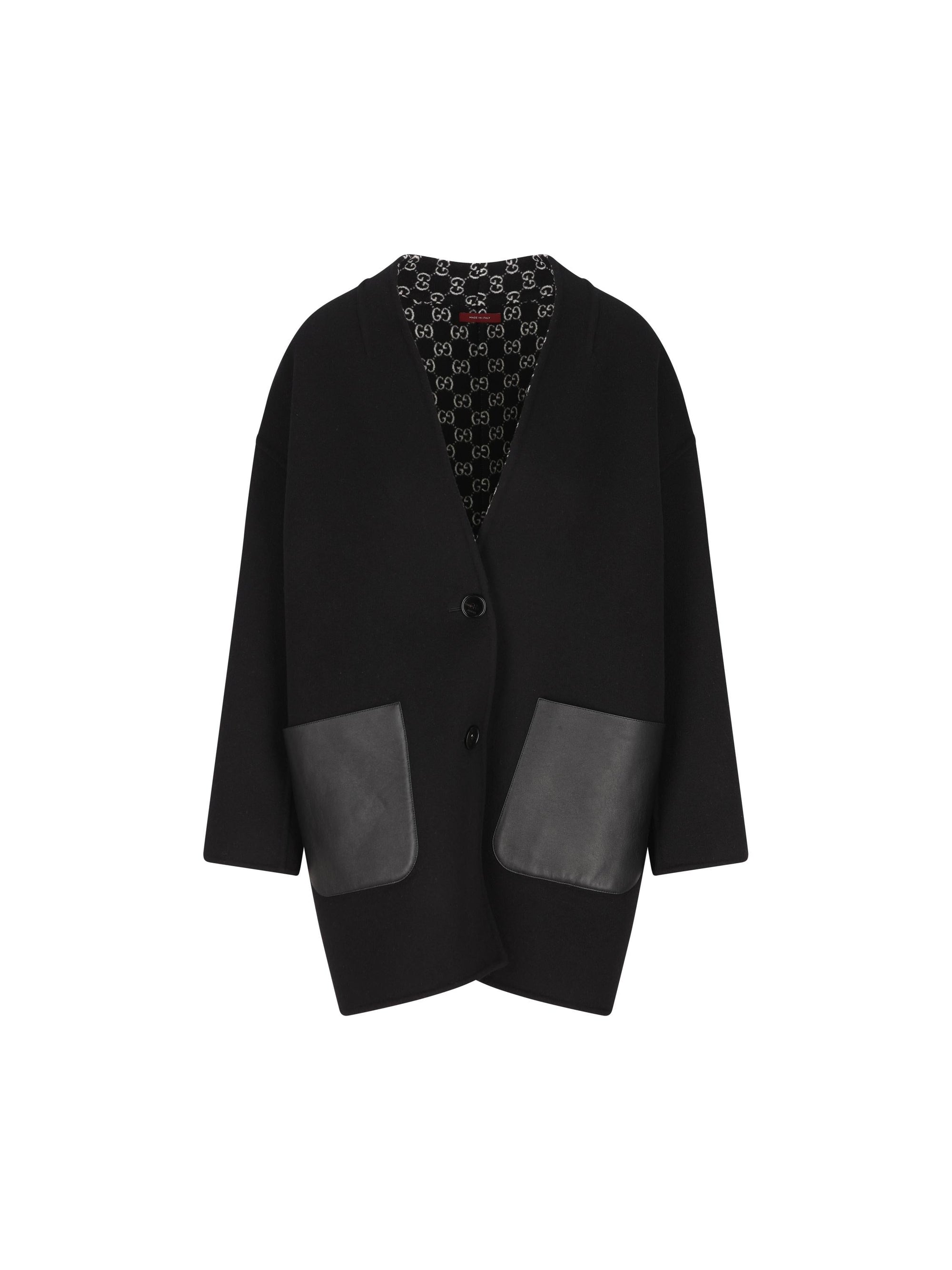 Оригінальна Cappotto Reversibile In Lana E Seta Gucci – боковий вид