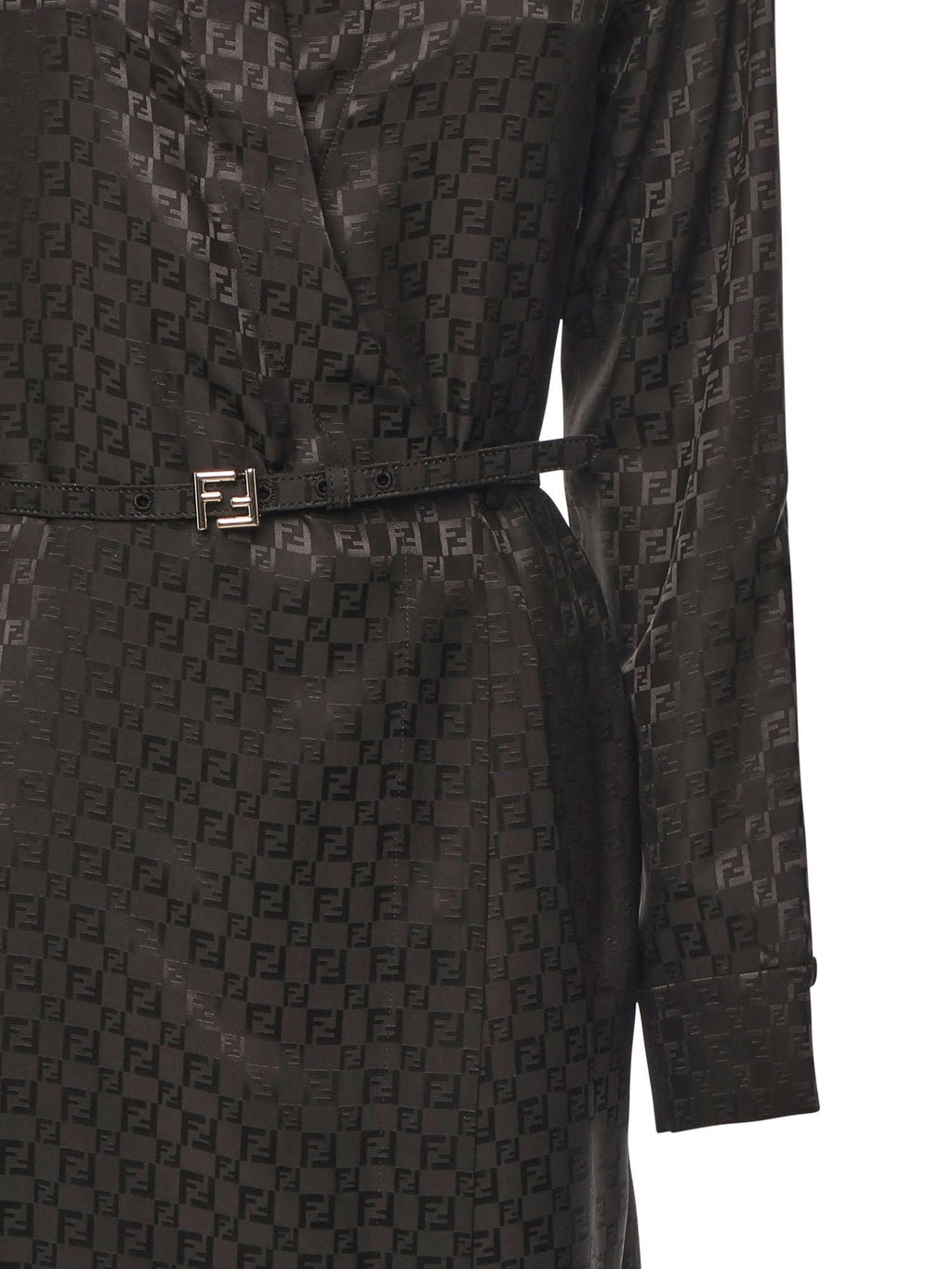 Abito Chemisier In Seta Ff Jacquard Fendi оригінал – Купити в Україні – вид ззаду