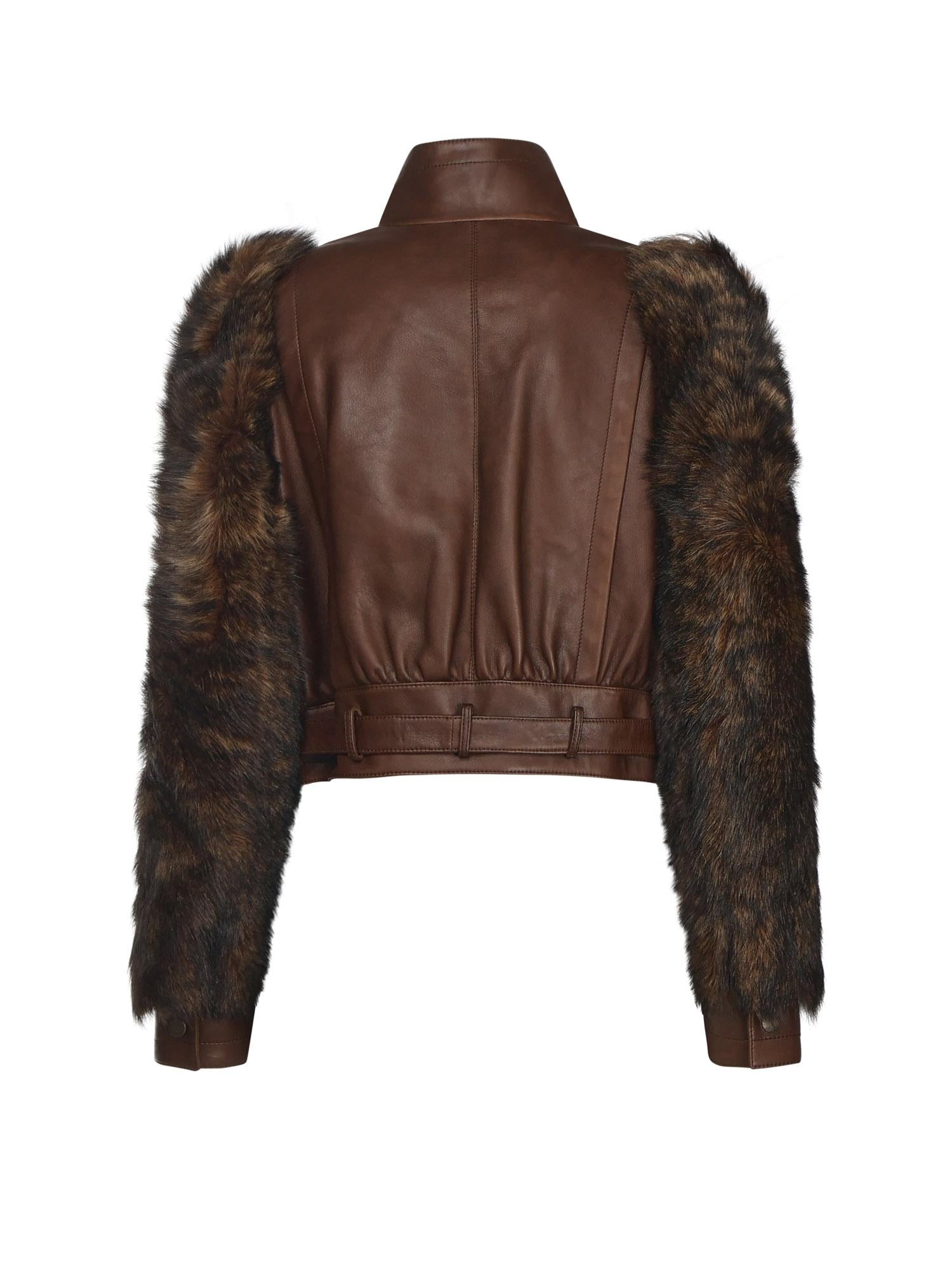 Оригінальна Giacca Cropped In Pelle Chloe – детальний вид