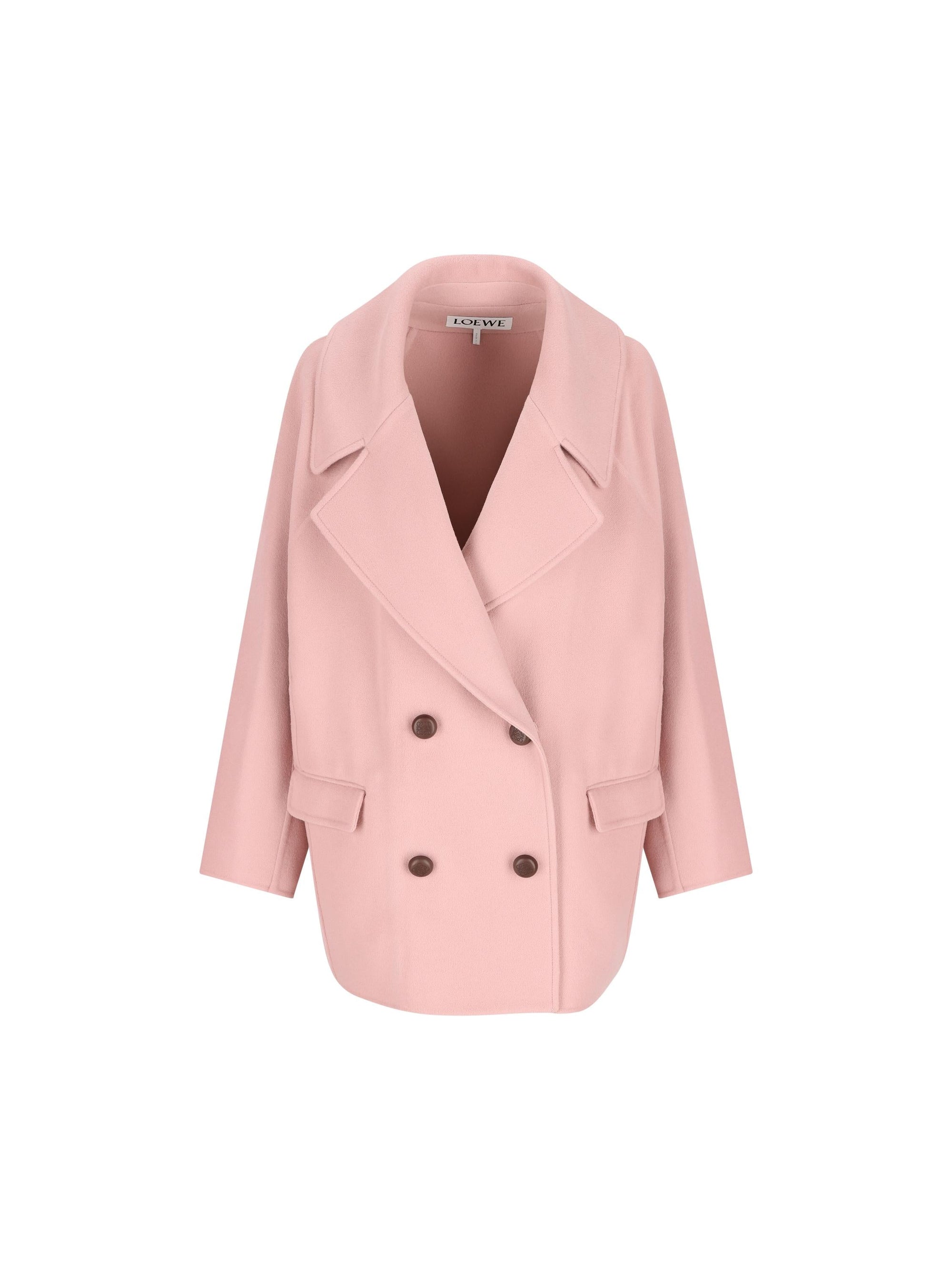 Short Wool Coat Loewe – Гарантія оригінальності – боковий вид