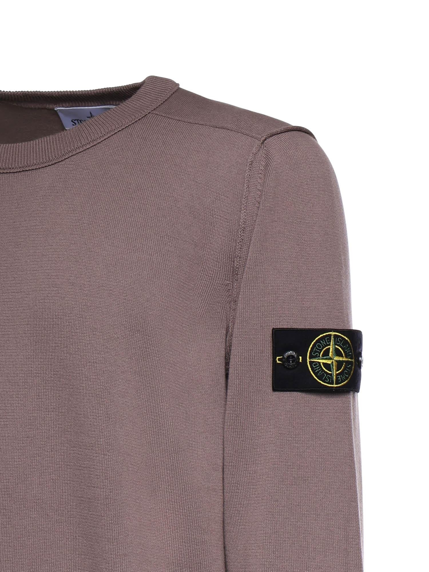 Оригінальна Maglione In Cotone Con Logo Stone island – вид ззаду