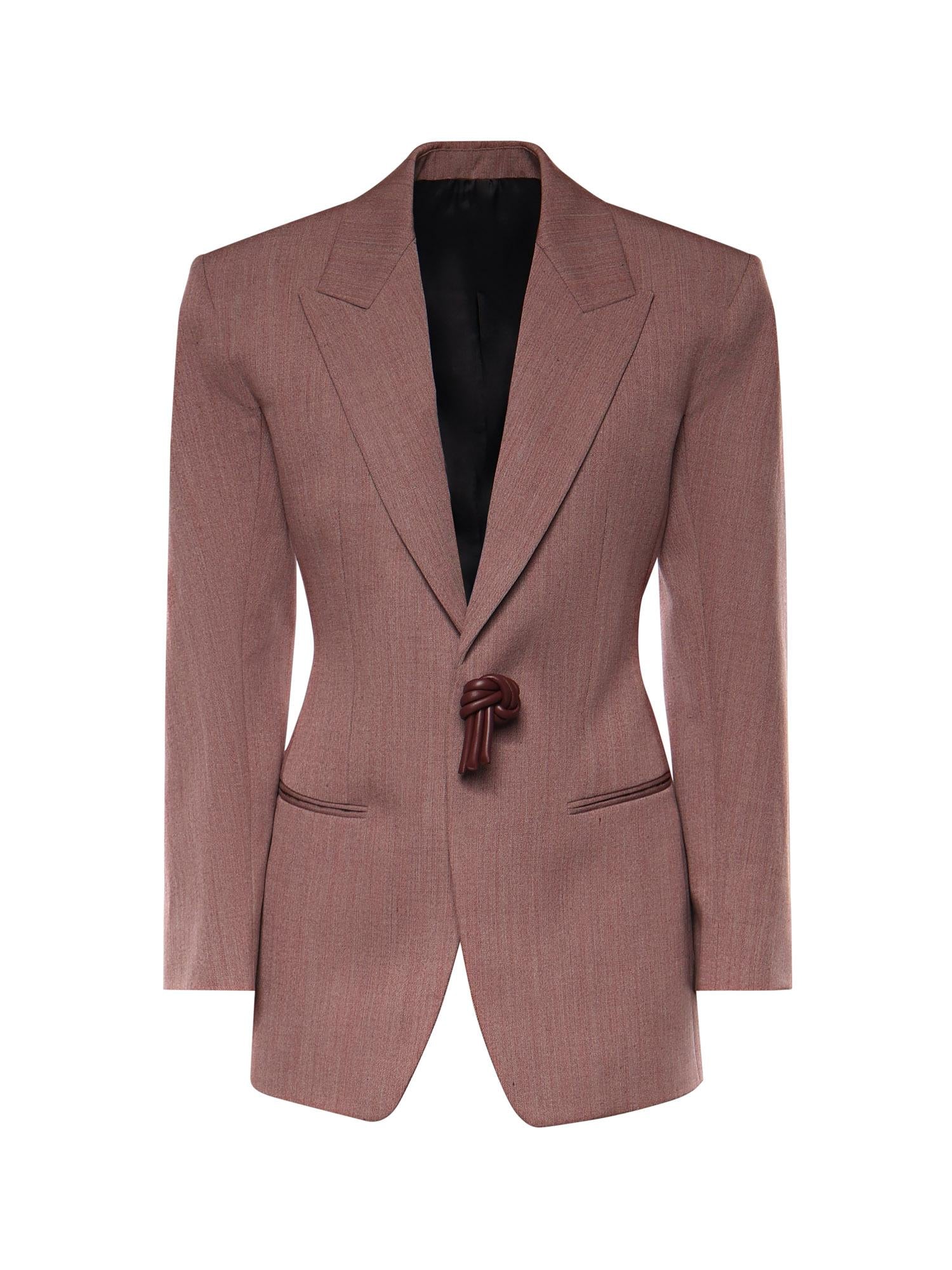 Оригінальна Giacca In Lana E Lino Mélange Bottega veneta – боковий вид