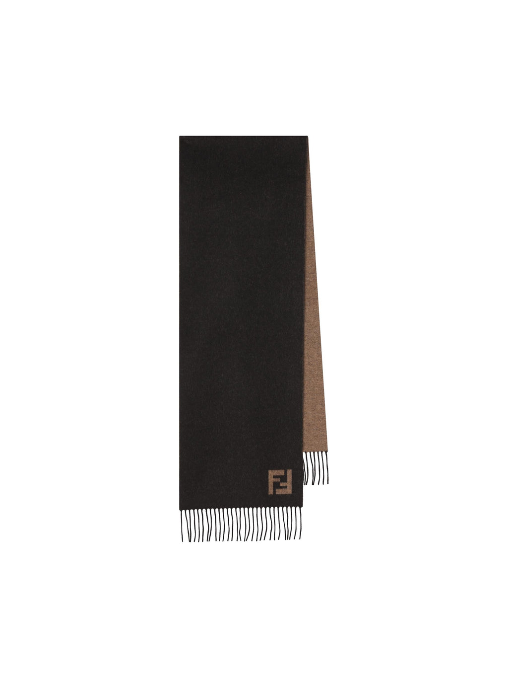 Wool And Cashmere Scarf Fendi – Гарантія оригінальності – боковий вид