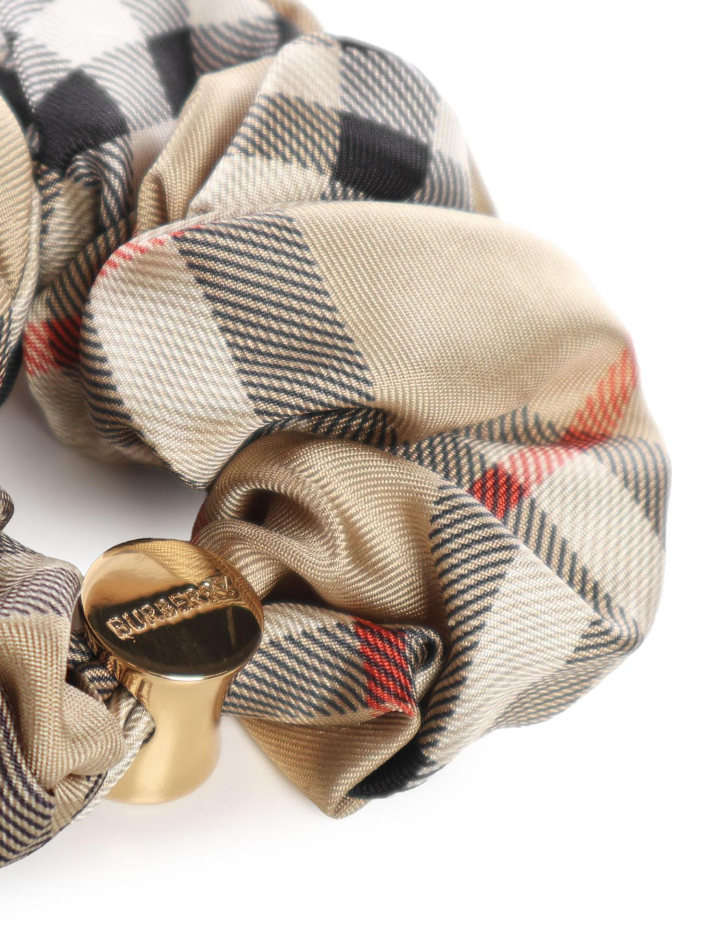 Оригінальна Scrunchie In Seta Check Burberry – вид ззаду