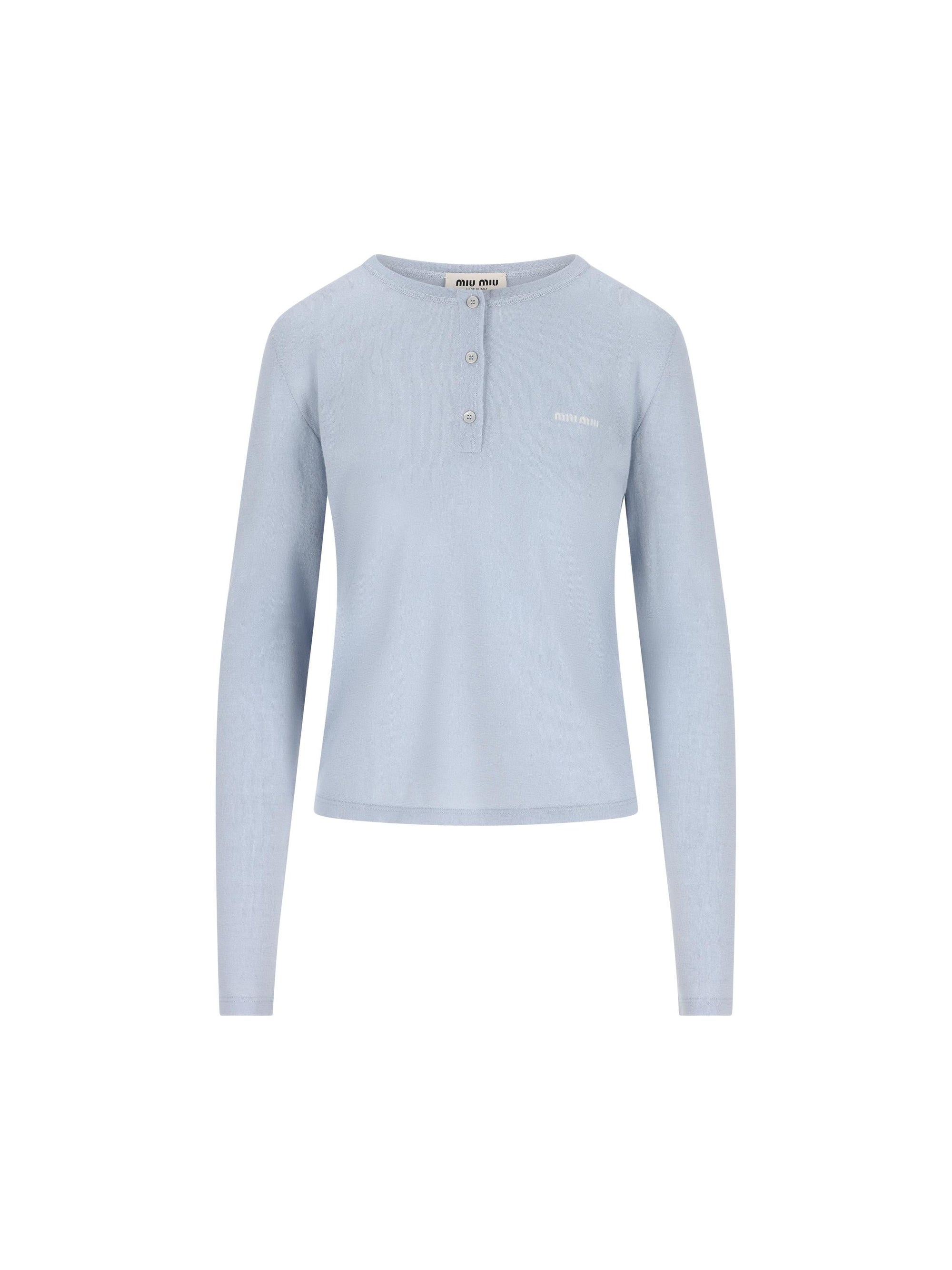 Оригінальна Cashmere Crew Neck Sweater Miu miu – боковий вид