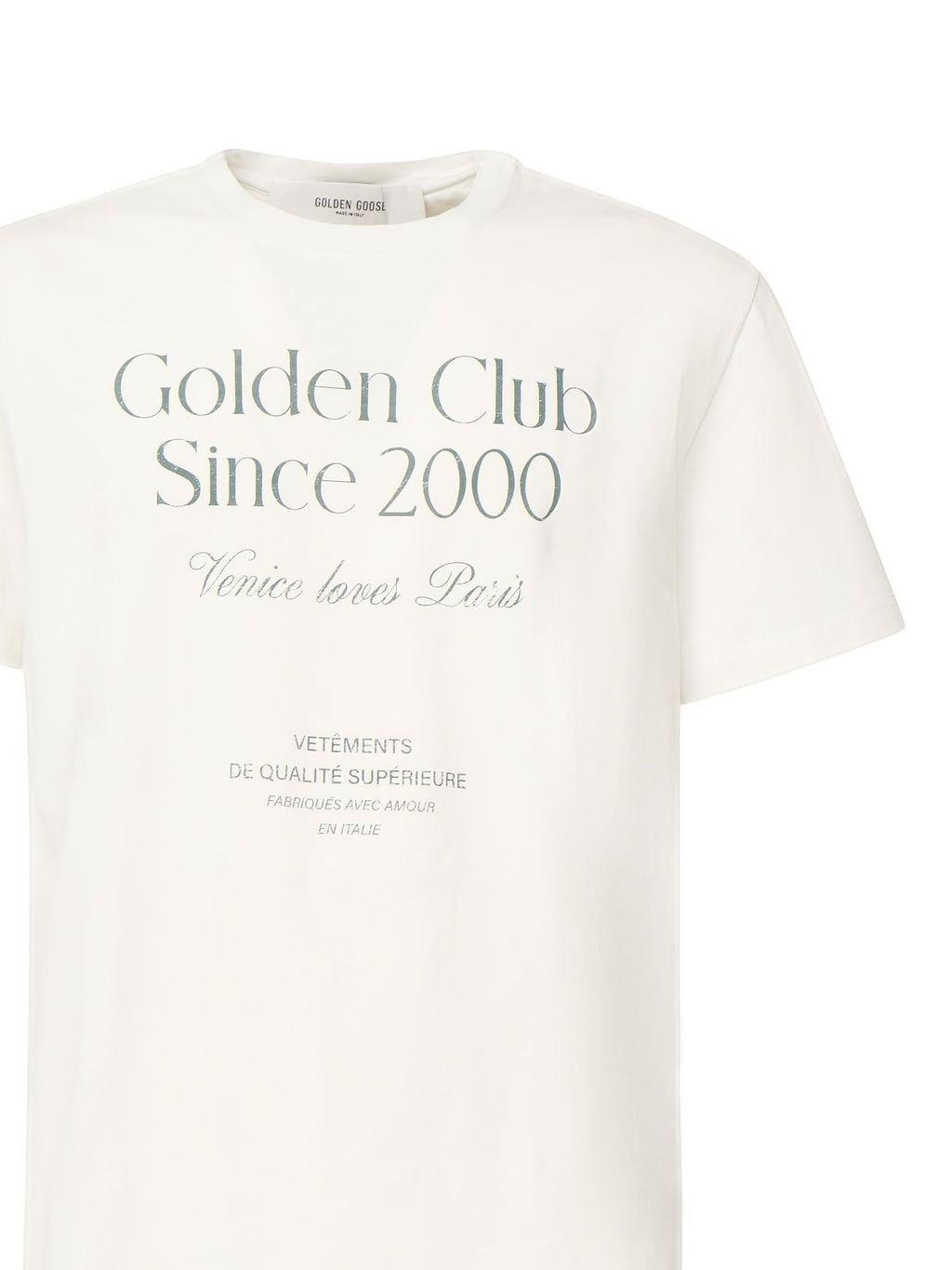 T-Shirt In Cotone Con Stampa Golden goose – Гарантія оригінальності – вид ззаду