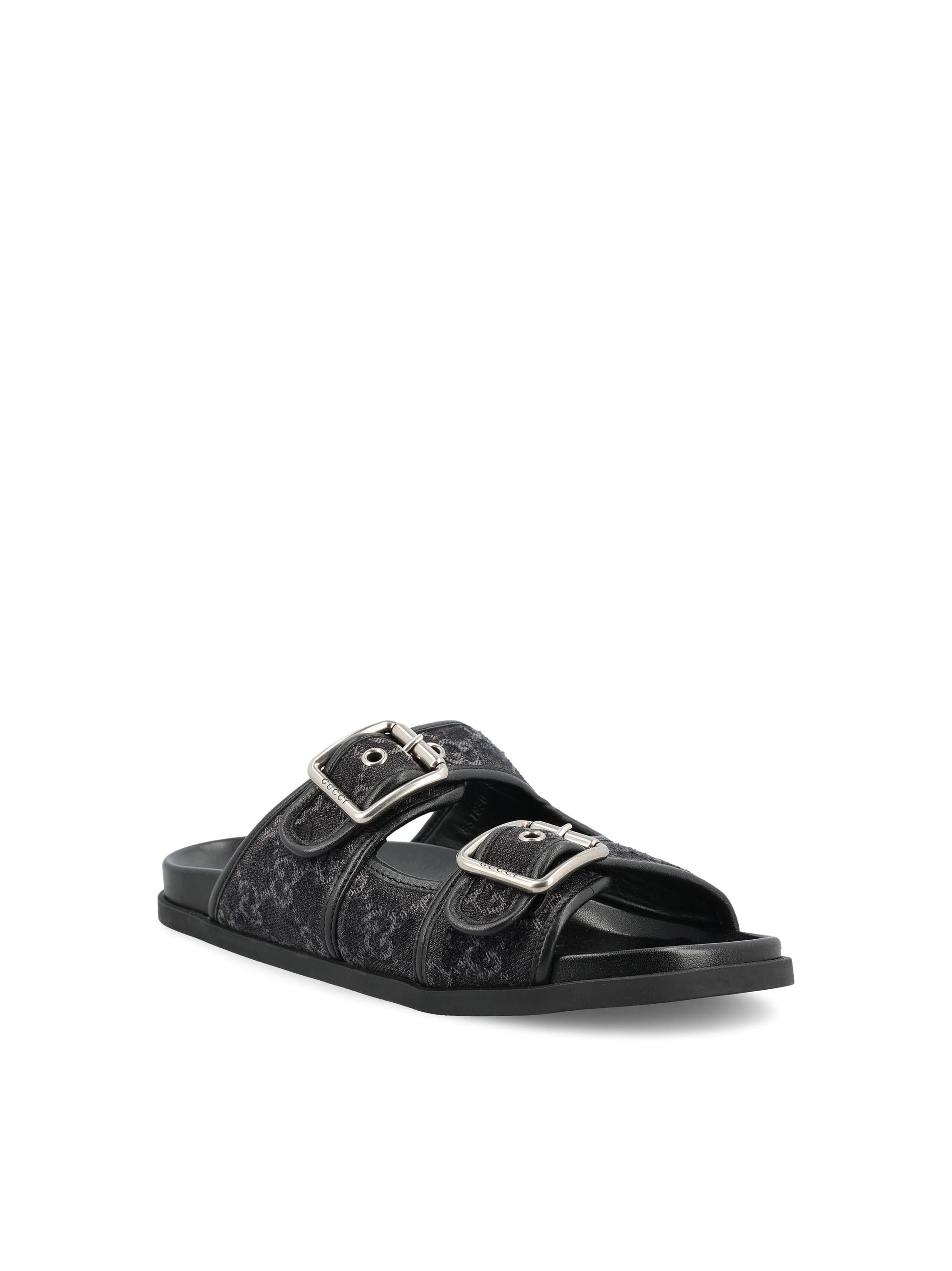 Slide Sandal With Buckles Gucci – Гарантія оригінальності – вид ззаду