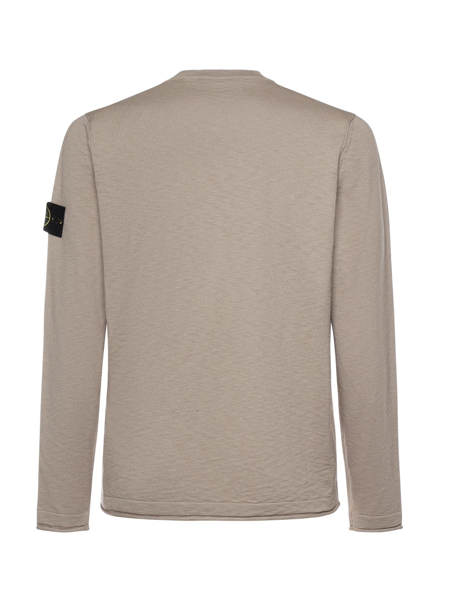 Оригінальна Maglione In Cotone E Nylon Con Logo Stone island – детальний вид