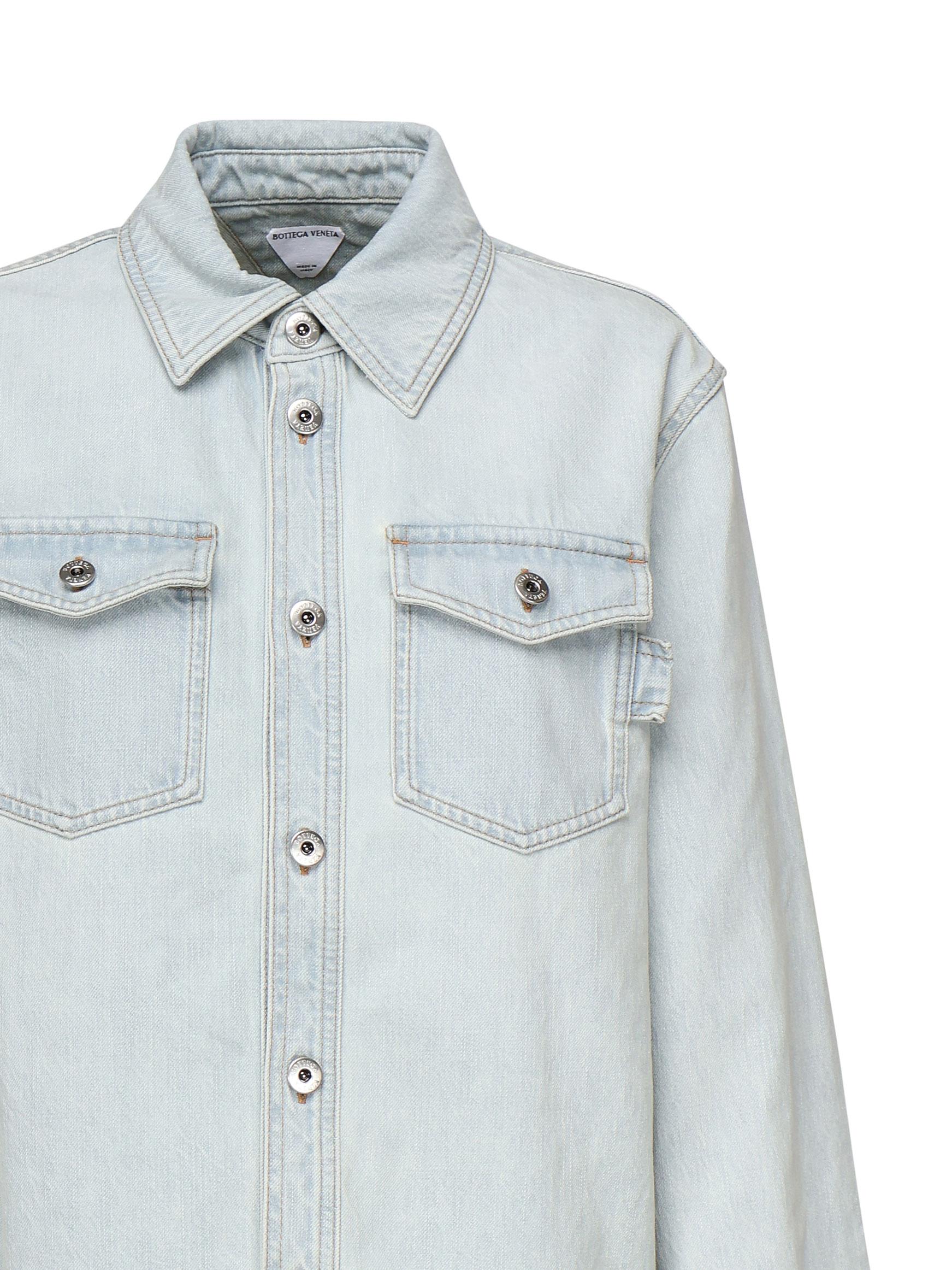 Оригінальна Camicia In Denim Extra Bleach Bottega veneta – вид ззаду