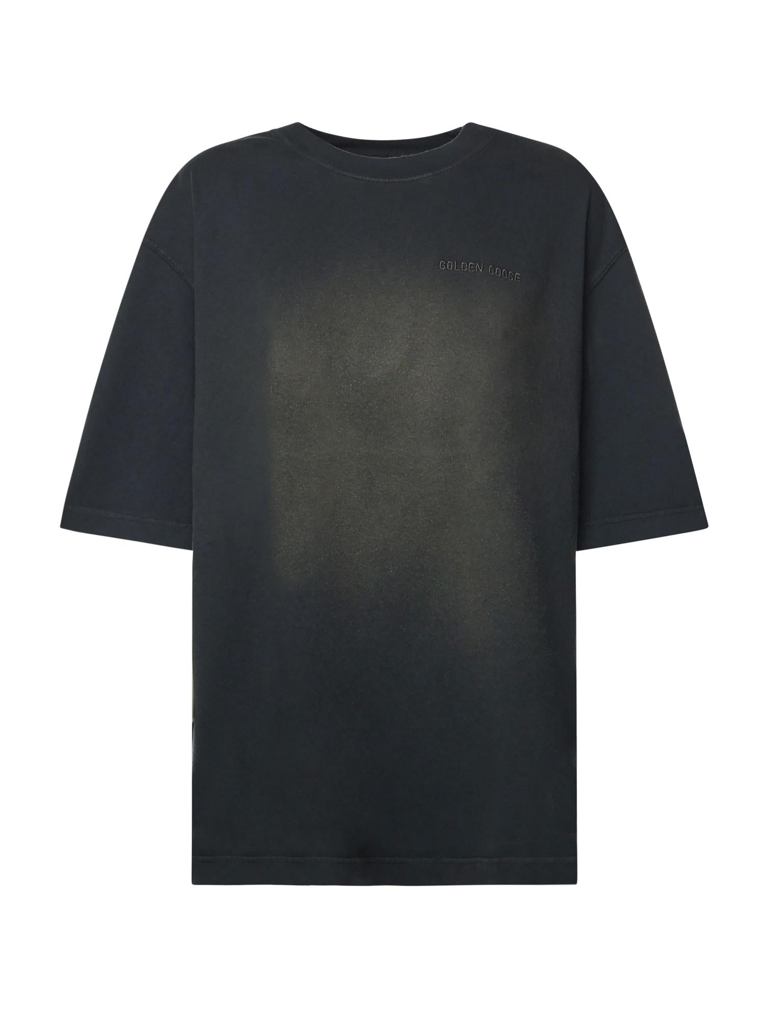 T-Shirt In Jersey DI Cotone Con Logo Golden goose – Гарантія оригінальності – боковий вид
