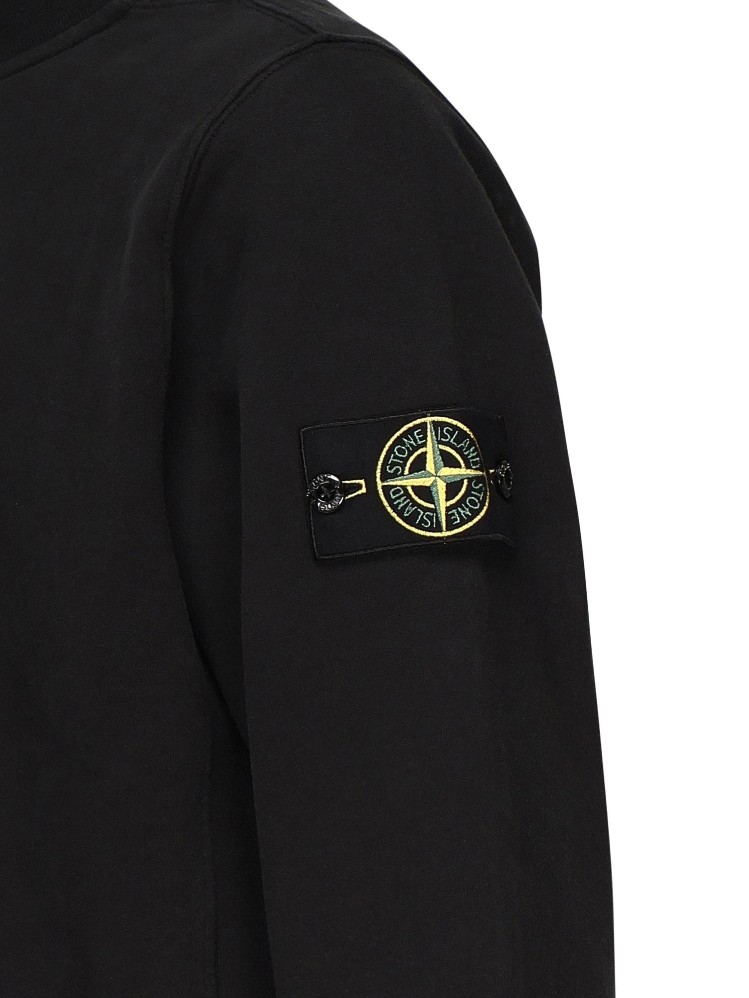 Felpa Con Zip E Logo Stone island оригінал – Купити в Україні – вид ззаду
