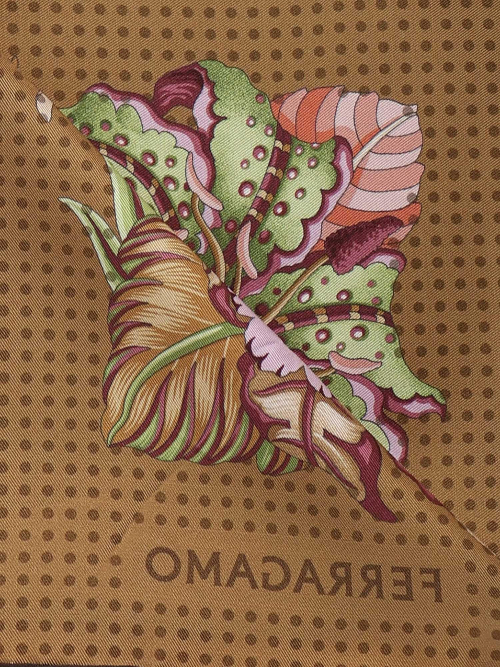 Foulard In Seta Con Stampa Salvatore ferragamo – Гарантія оригінальності – вид ззаду