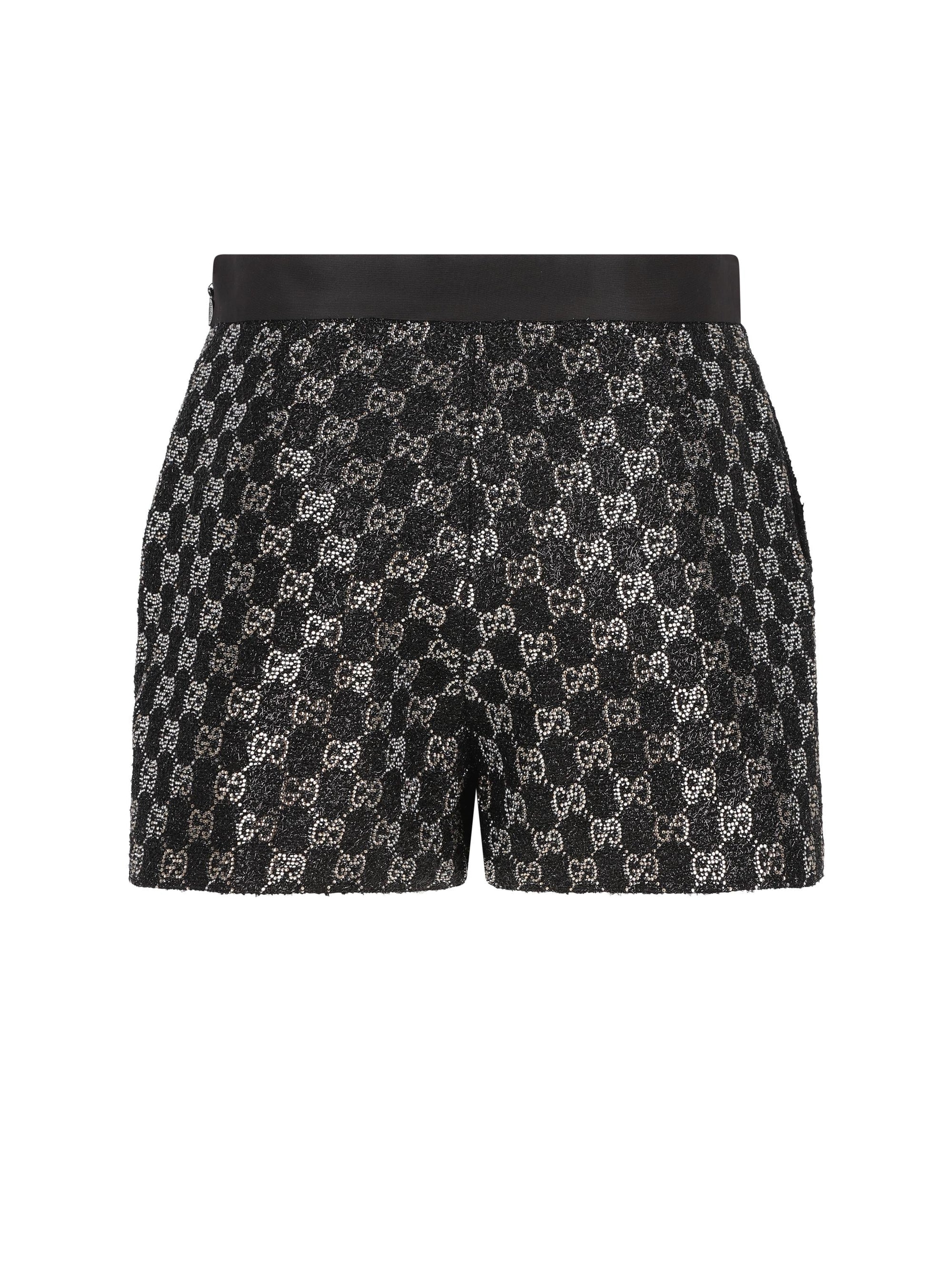 Wool Tweed Shorts With Lamé Finish Gucci оригінал – Купити в Україні – вид ззаду