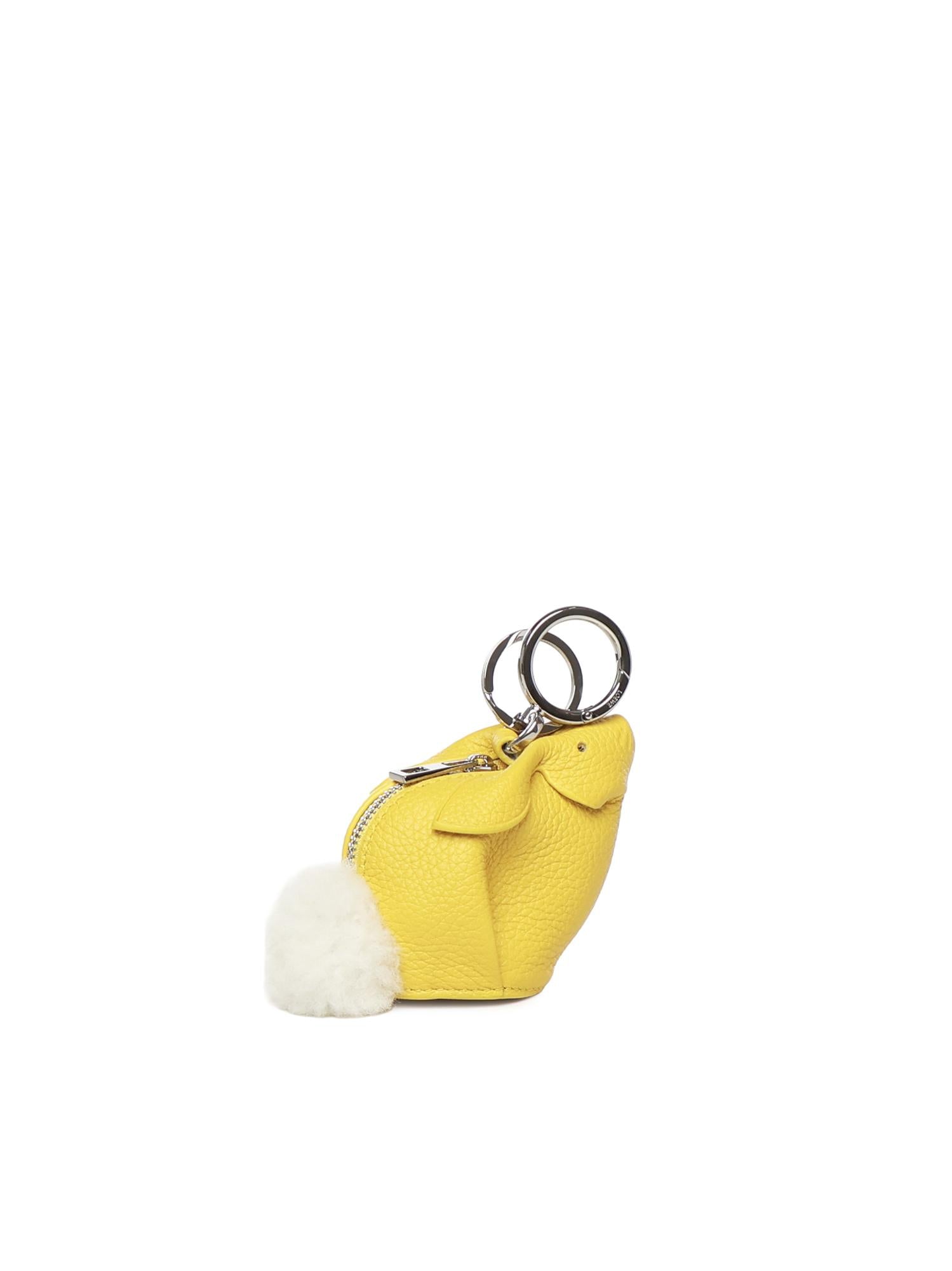 Ciondolo Bunny In Pelle DI Vitello Loewe – Гарантія оригінальності – вид ззаду