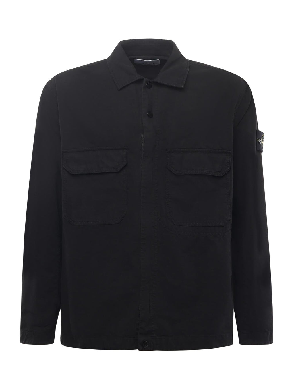 Оригінальна Overshirt In Cotone Con Logo Stone island – боковий вид