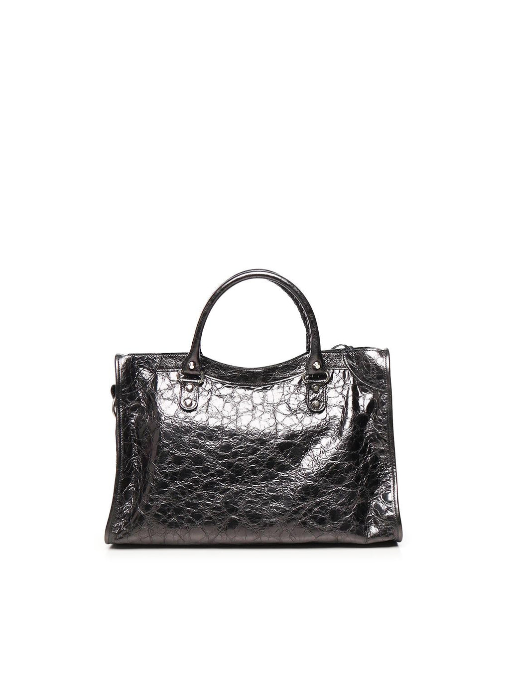 Оригінальна Borsa Le City Media In Pelle Metallizzata Balenciaga – детальний вид