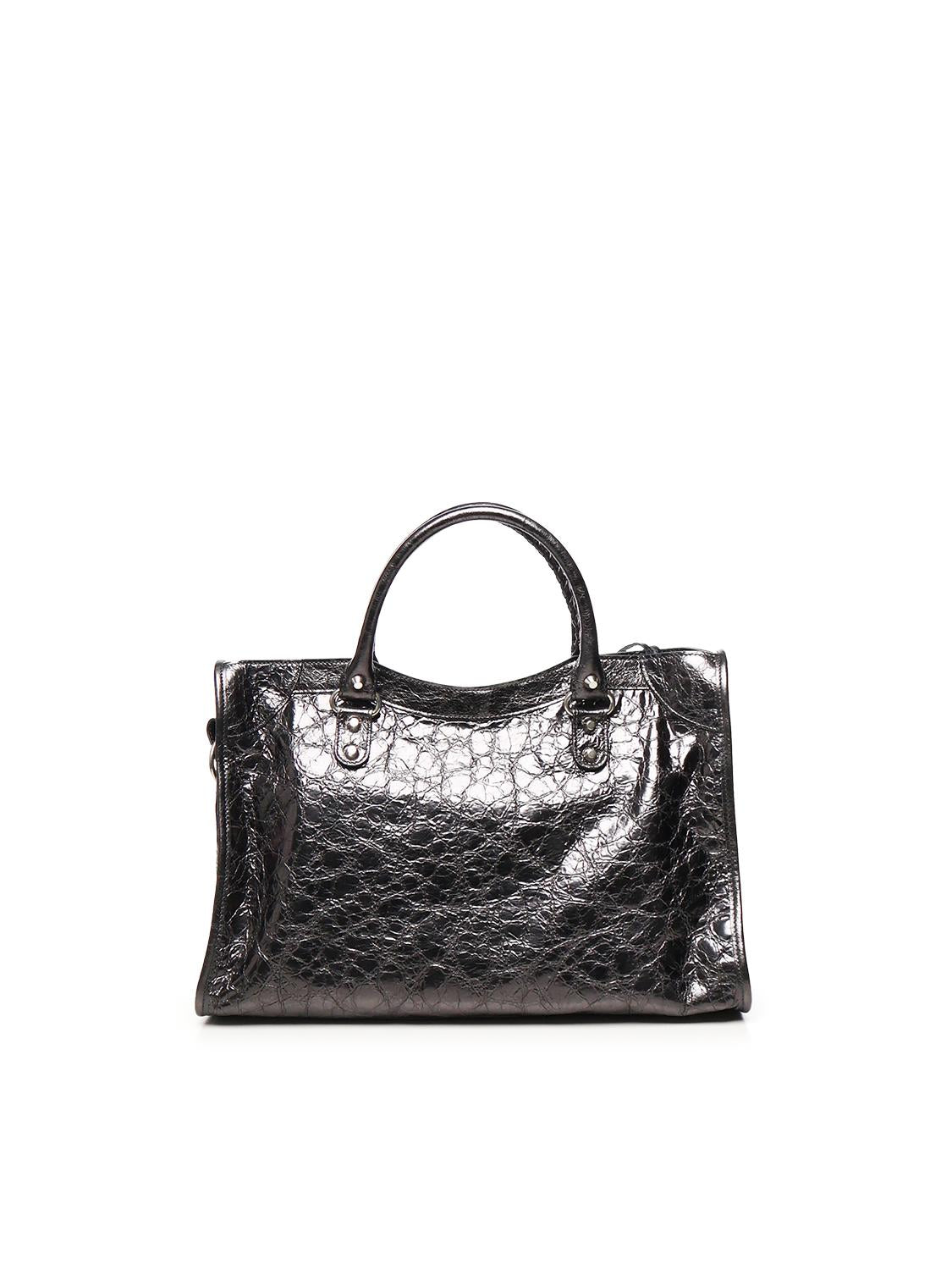 Оригінальна Borsa Le City Media In Pelle Metallizzata Balenciaga – детальний вид