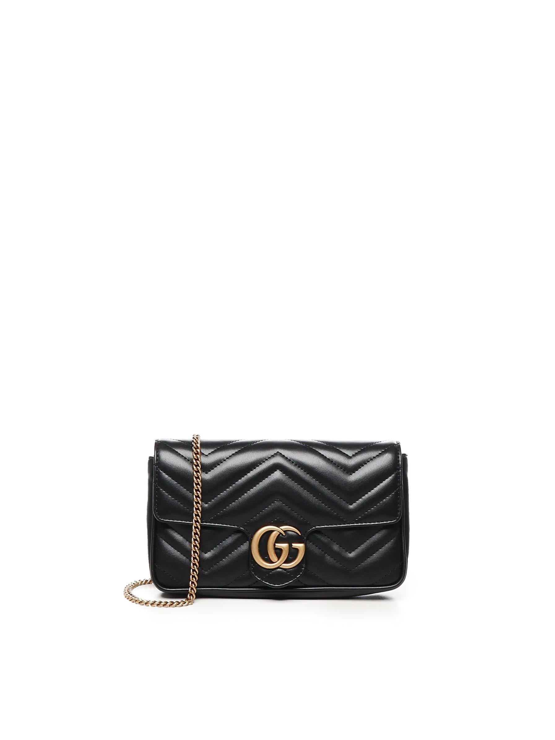 Borsa A Spalla Gg Marmont Piccola In Pelle Gucci – Гарантія оригінальності – боковий вид