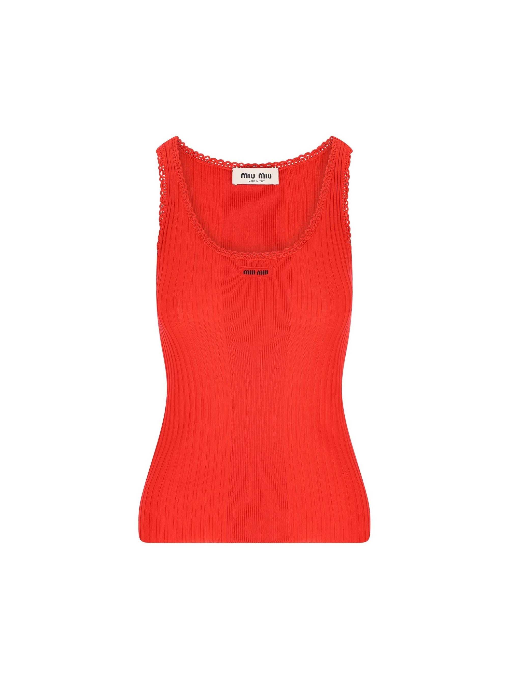 Wool Tank Top Miu miu – Гарантія оригінальності – боковий вид
