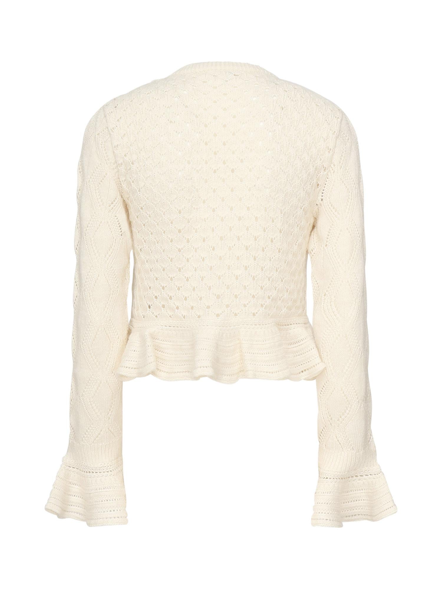 Cardigan Cropped Con Logo E Volant Chloe оригінал – Купити в Україні – детальний вид