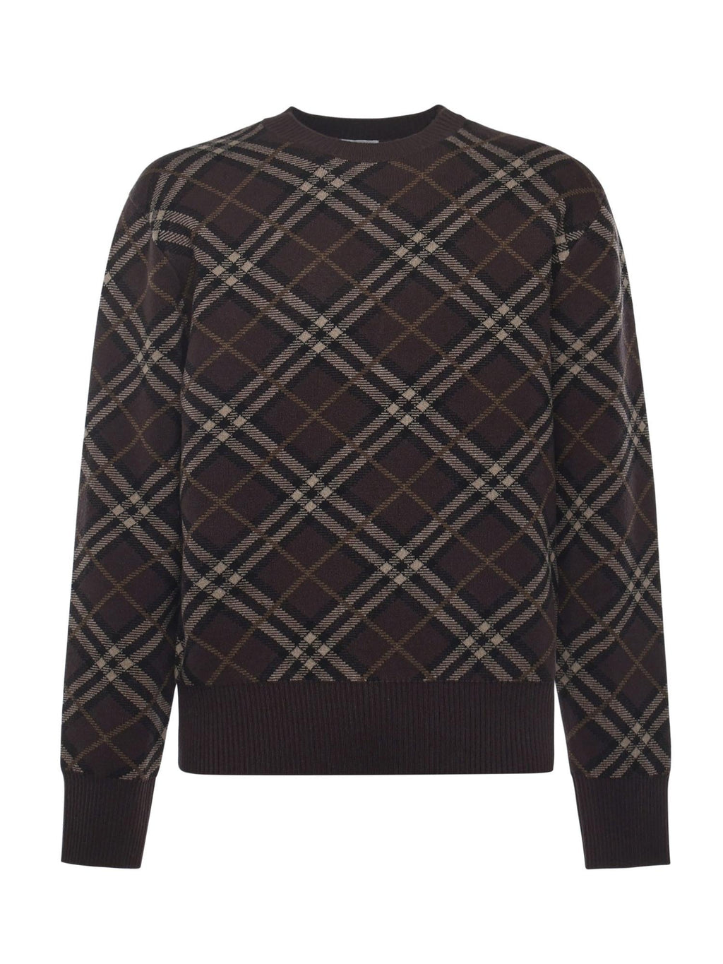 Оригінальна Maglione In Lana E Cashmere Check Burberry – боковий вид