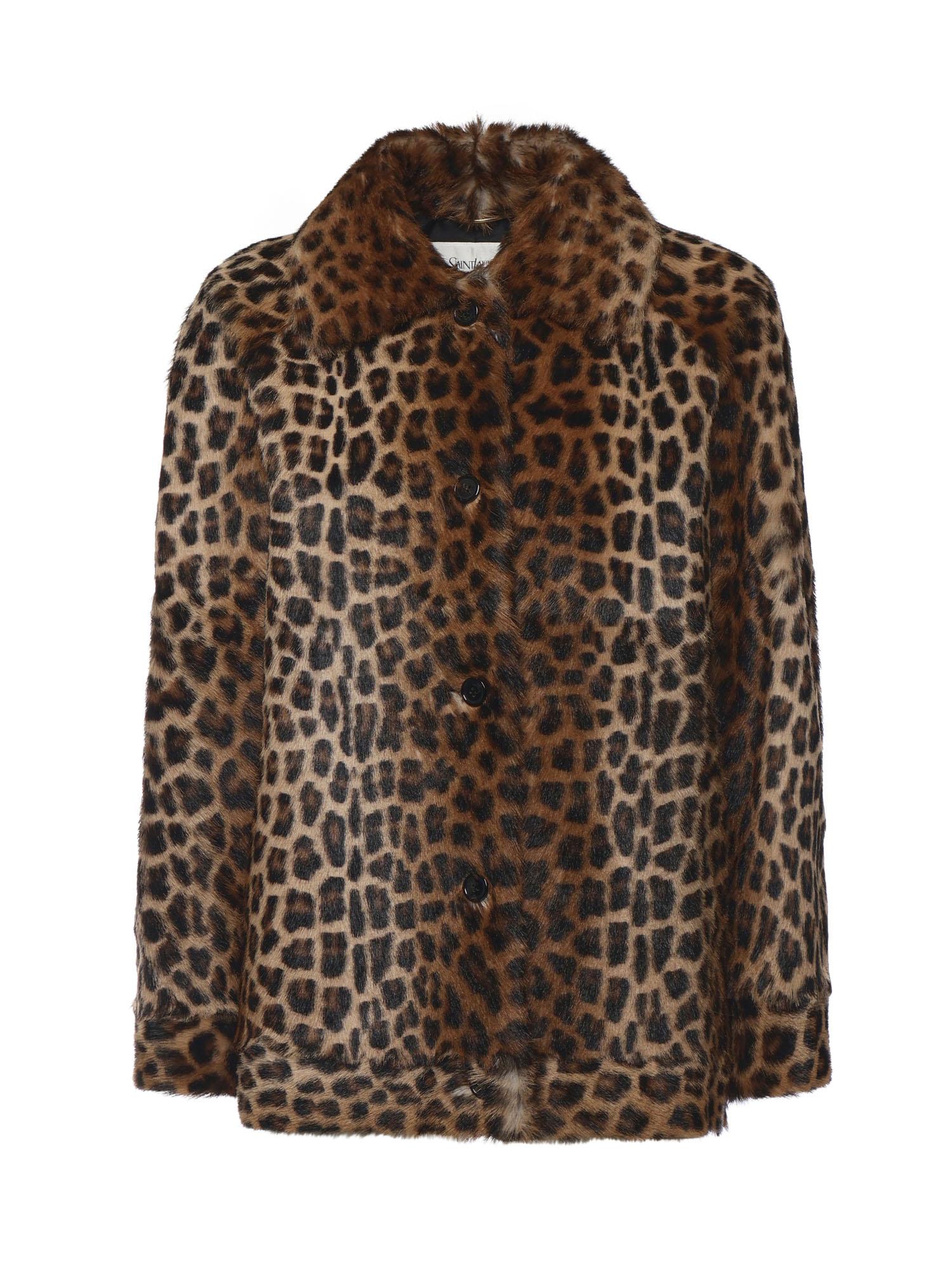 Giacca Con Stampa Leopardata Saint laurent оригінал – Купити в Україні – боковий вид