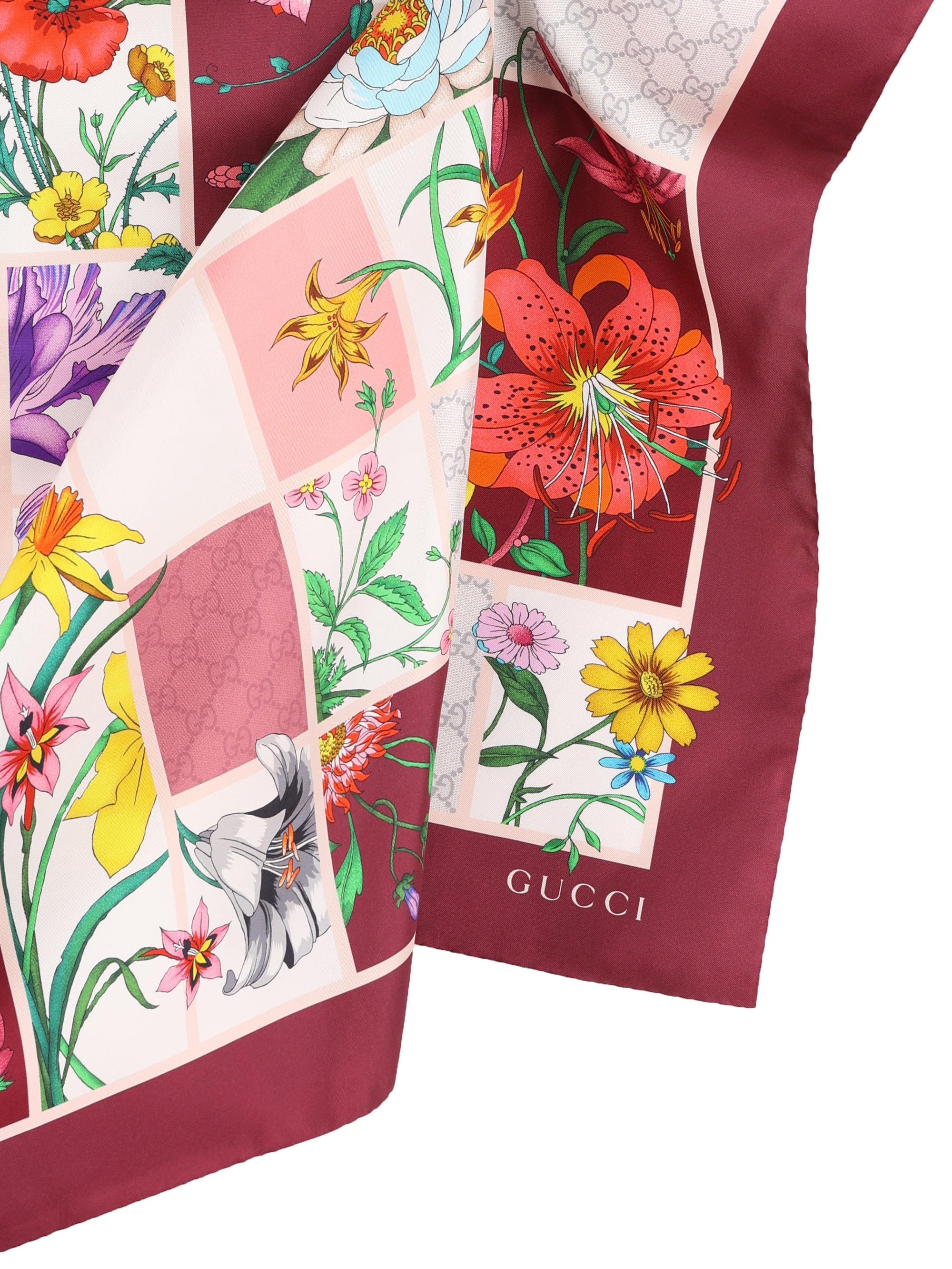 Silk Scarf Gucci – Гарантія оригінальності – вид ззаду