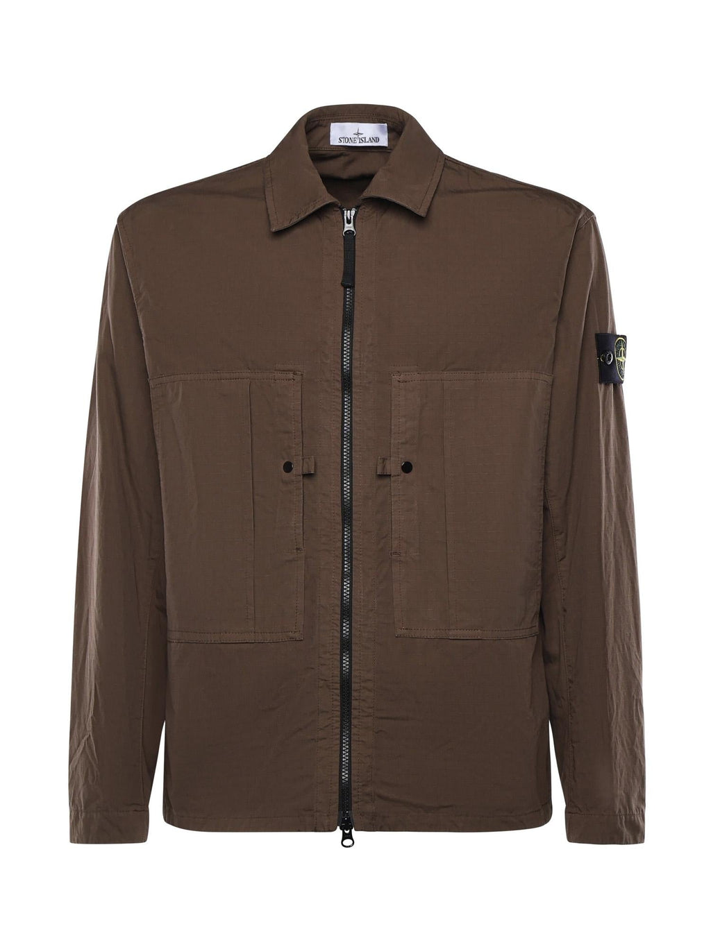 Оригінальна Overshirt In Cotone Con Logo Stone island – боковий вид